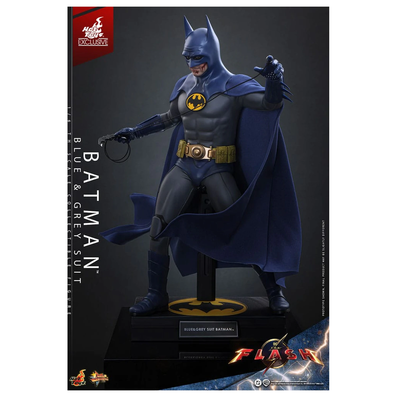 The Flash Movie Masterpiece Akční figurka 1/6 Batman (Blue & Grey Suit) Limited Edition 30 cm fotografii produktu