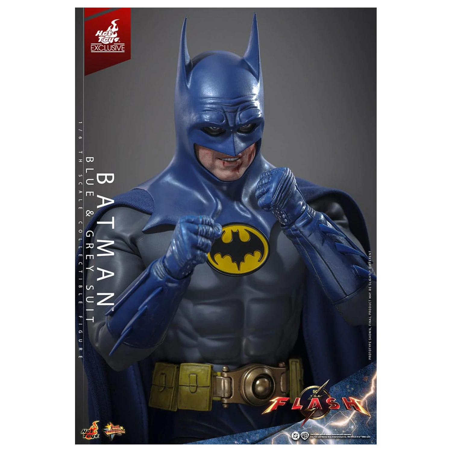 The Flash Movie Masterpiece Akční figurka 1/6 Batman (Blue & Grey Suit) Limited Edition 30 cm fotografii produktu