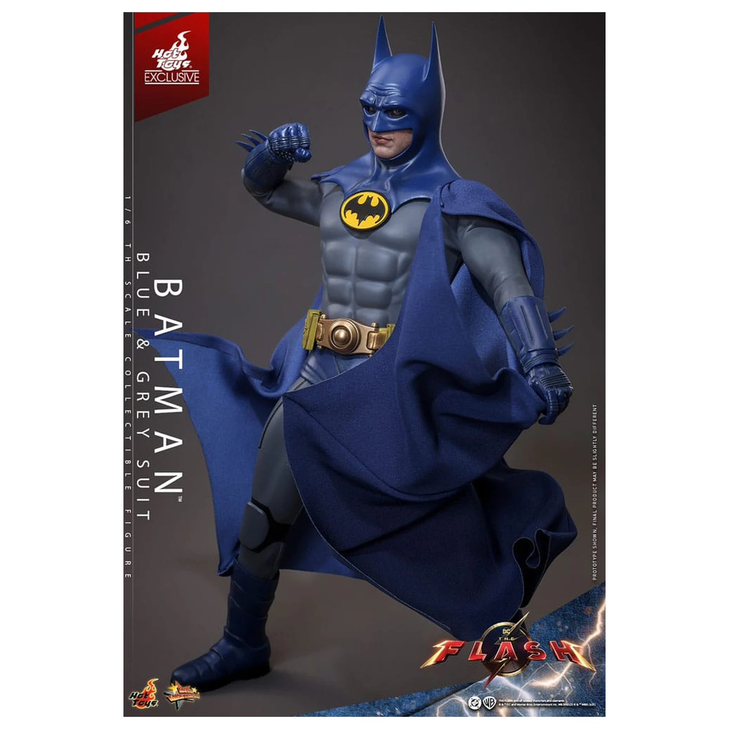 The Flash Movie Masterpiece Akční figurka 1/6 Batman (Blue & Grey Suit) Limited Edition 30 cm fotografii produktu