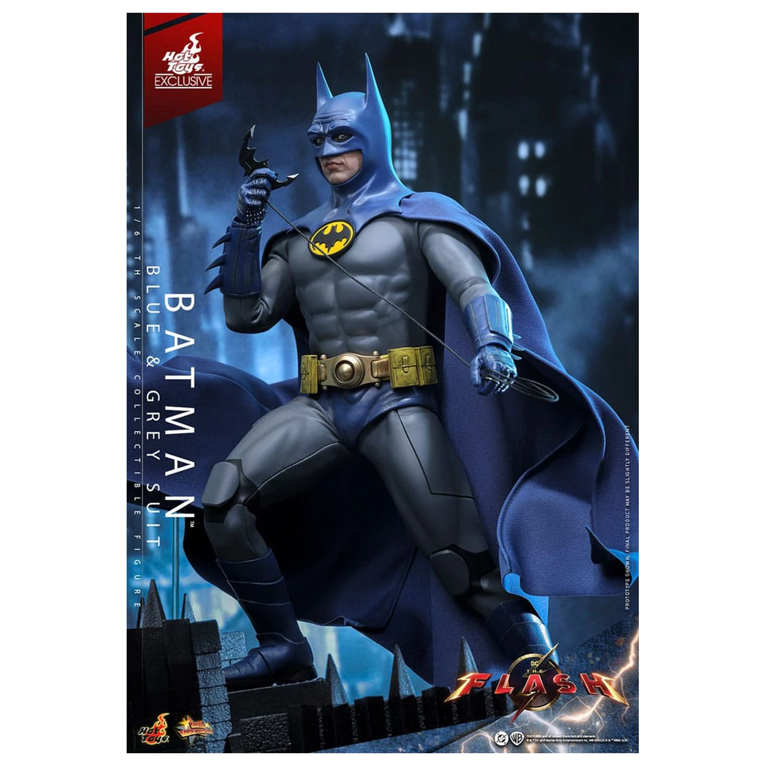 The Flash Movie Masterpiece Akční figurka 1/6 Batman (Blue & Grey Suit) Limited Edition 30 cm fotografii produktu