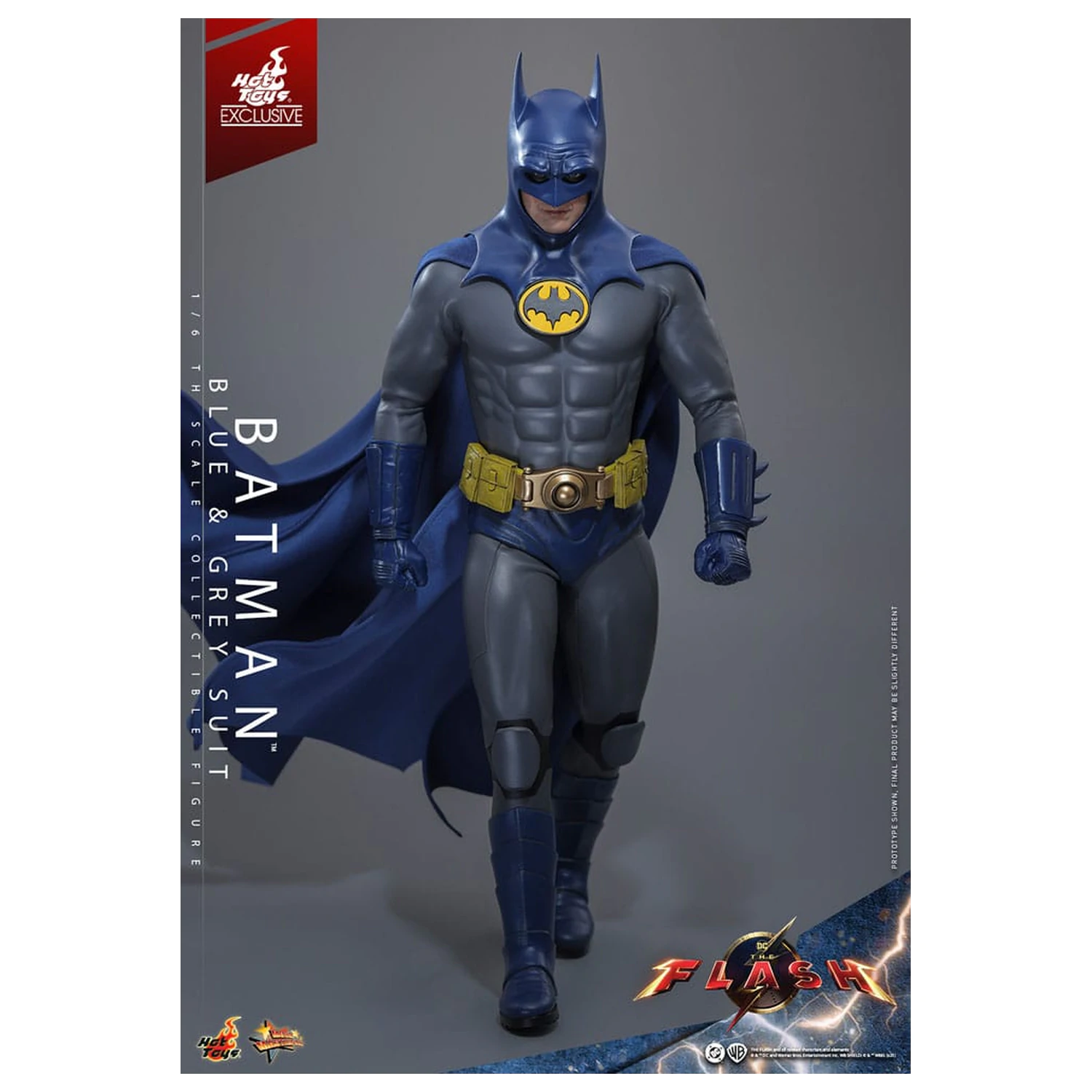 The Flash Movie Masterpiece Akční figurka 1/6 Batman (Blue & Grey Suit) Limited Edition 30 cm fotografii produktu