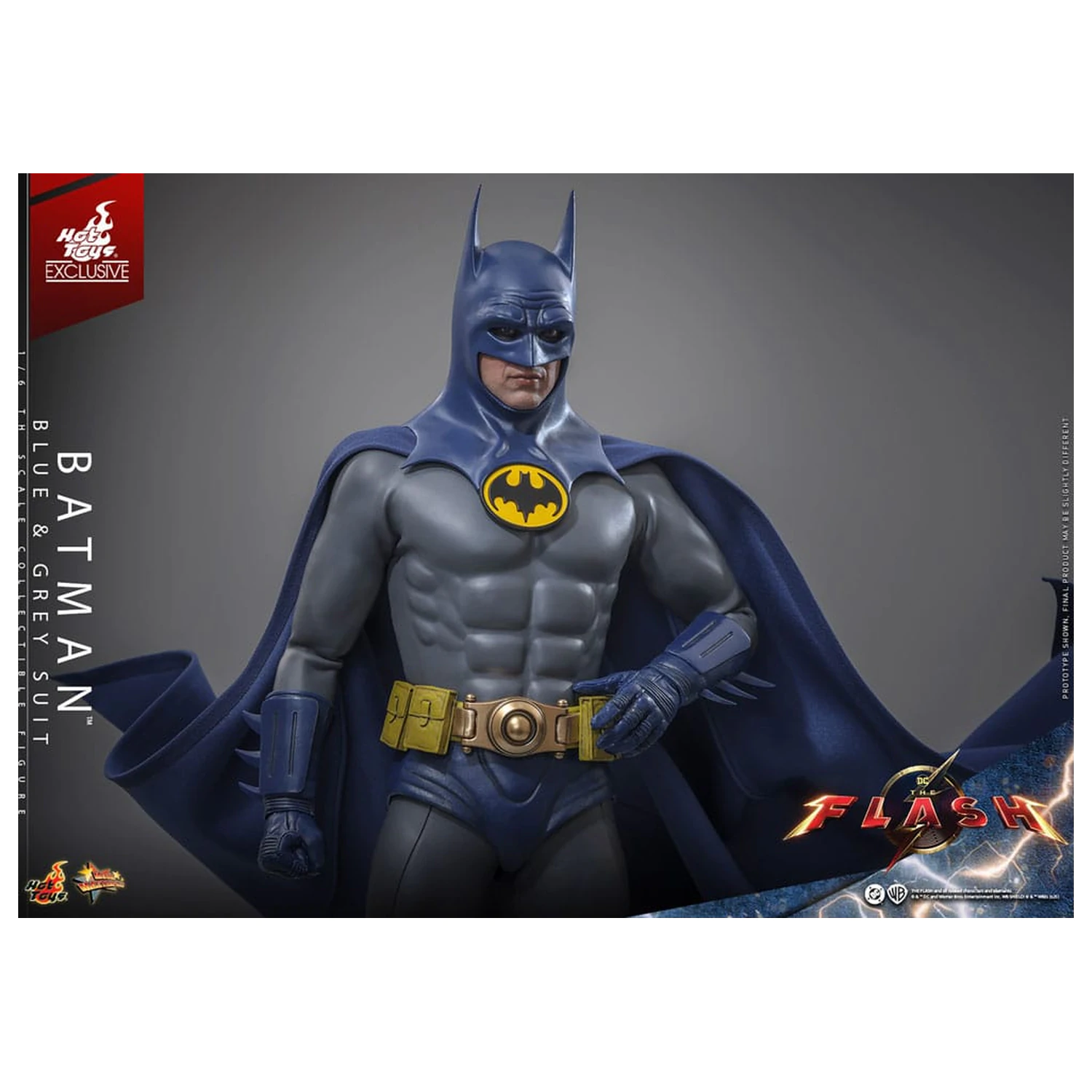 The Flash Movie Masterpiece Akční figurka 1/6 Batman (Blue & Grey Suit) Limited Edition 30 cm fotografii produktu