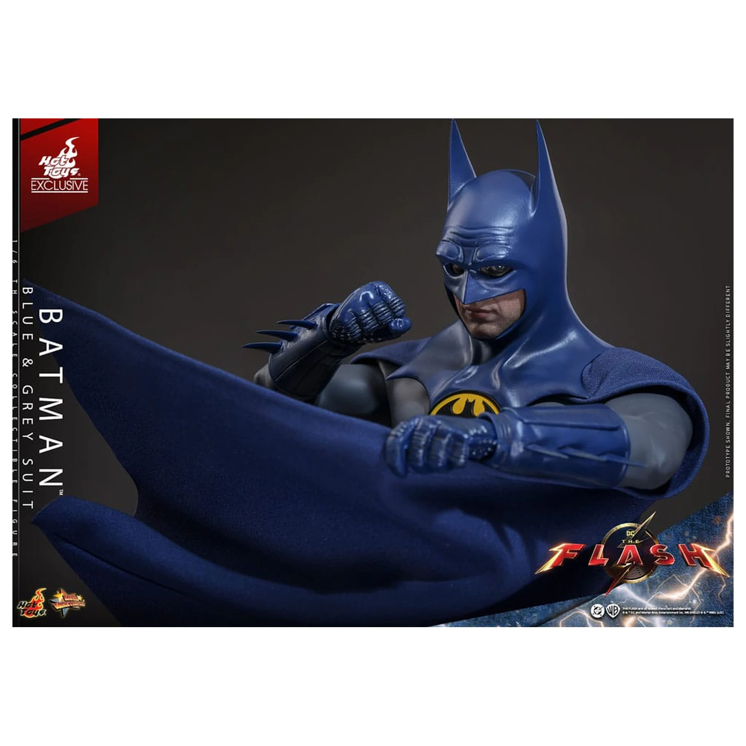The Flash Movie Masterpiece Akční figurka 1/6 Batman (Blue & Grey Suit) Limited Edition 30 cm fotografii produktu