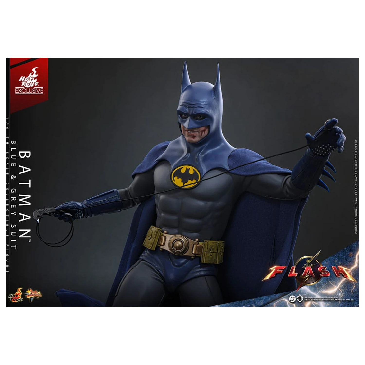 The Flash Movie Masterpiece Akční figurka 1/6 Batman (Blue & Grey Suit) Limited Edition 30 cm fotografii produktu