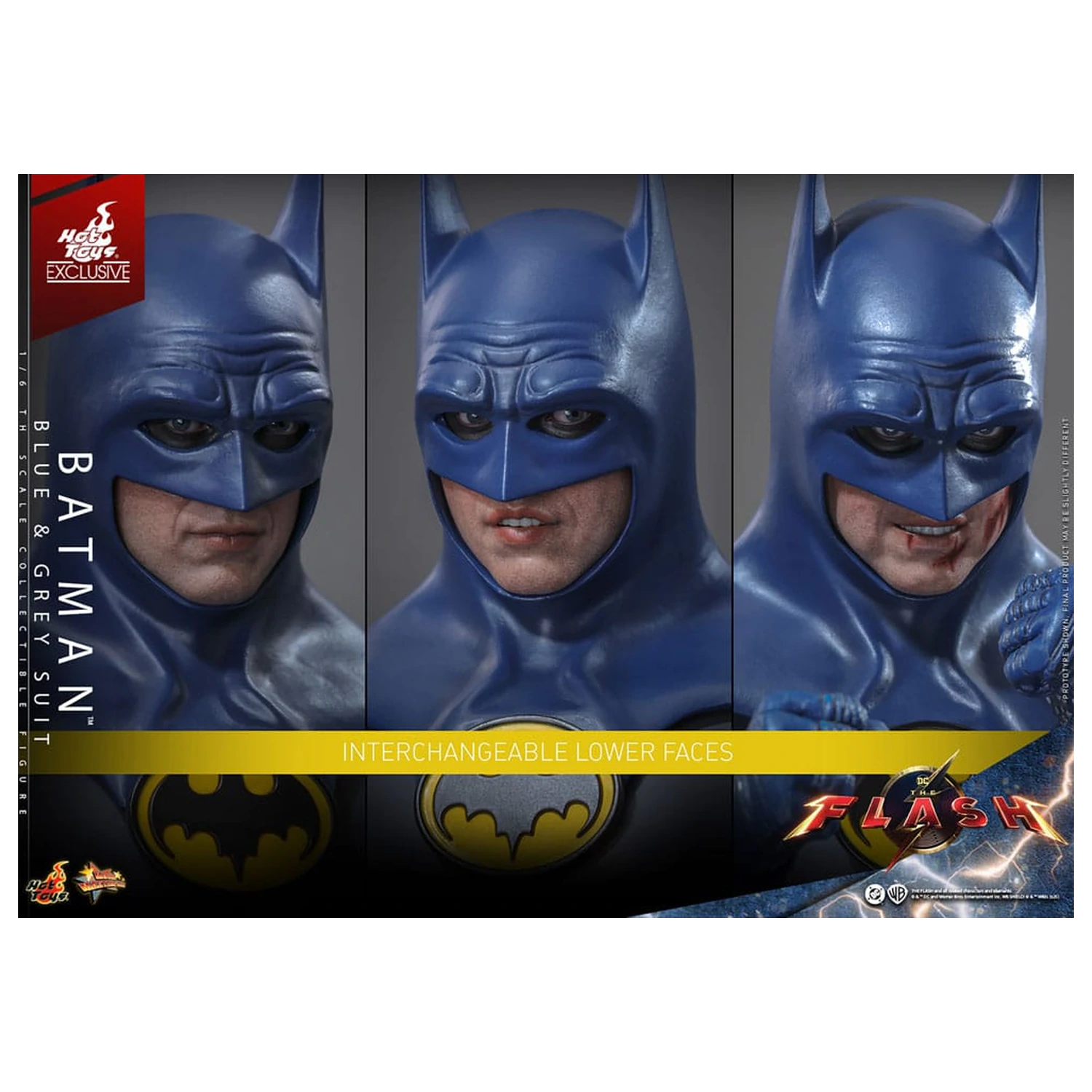 The Flash Movie Masterpiece Akční figurka 1/6 Batman (Blue & Grey Suit) Limited Edition 30 cm fotografii produktu