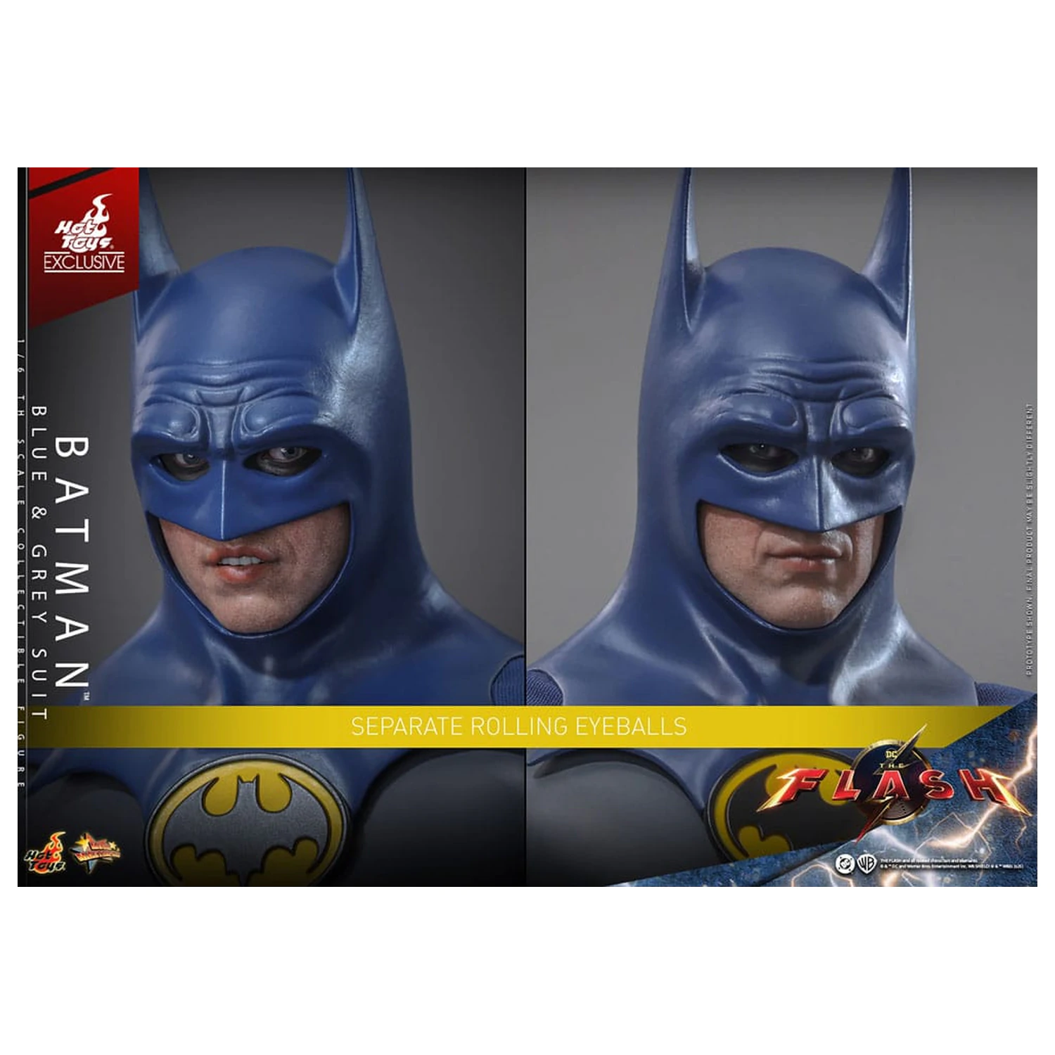 The Flash Movie Masterpiece Akční figurka 1/6 Batman (Blue & Grey Suit) Limited Edition 30 cm fotografii produktu