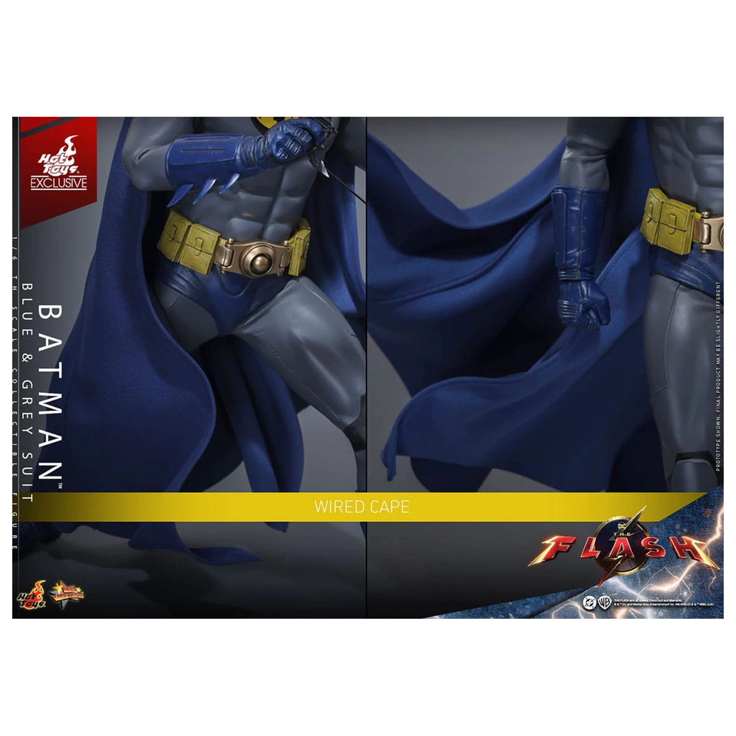 The Flash Movie Masterpiece Akční figurka 1/6 Batman (Blue & Grey Suit) Limited Edition 30 cm fotografii produktu