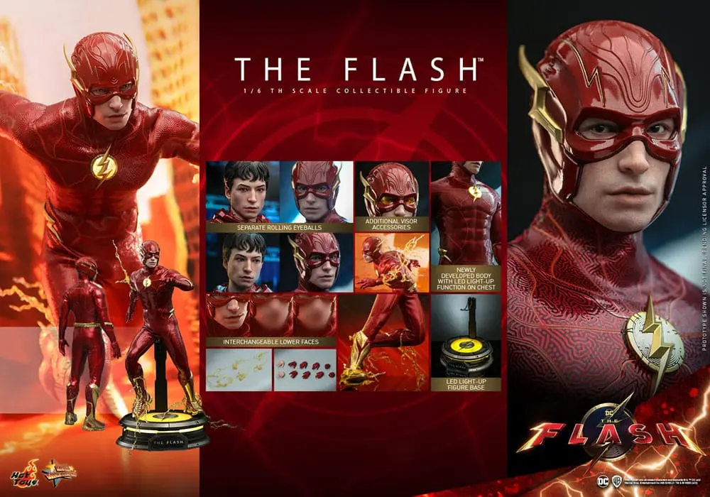 The Flash Movie Masterpiece Akční figurka 1/6 The Flash 30 cm fotografii produktu