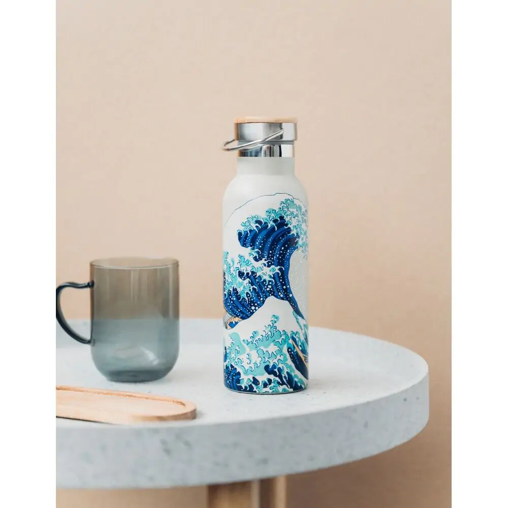 The Great Wave of Kanagawa Hokusai Nerezová ocel láhev 500 ml fotografii produktu