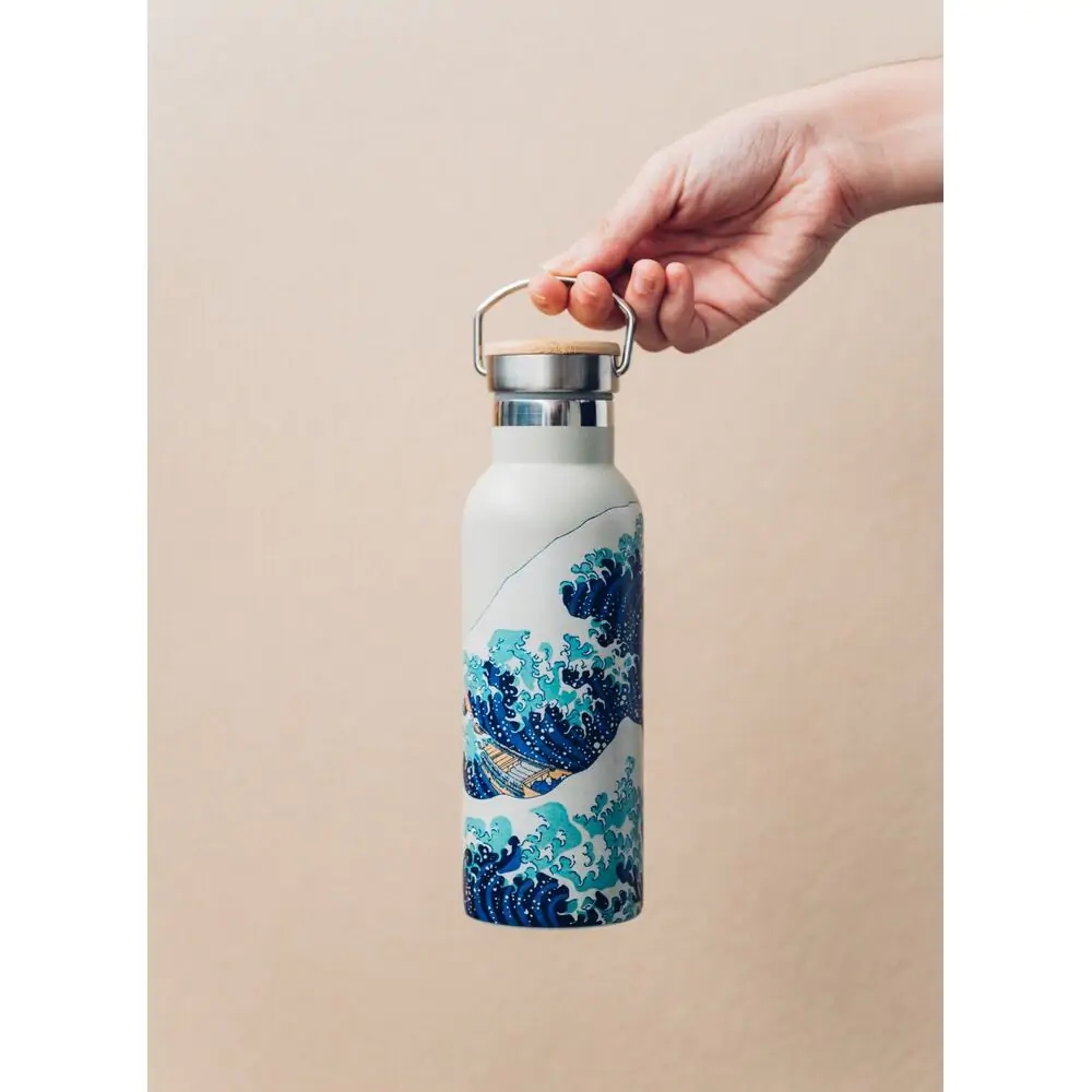 The Great Wave of Kanagawa Hokusai Nerezová ocel láhev 500 ml fotografii produktu