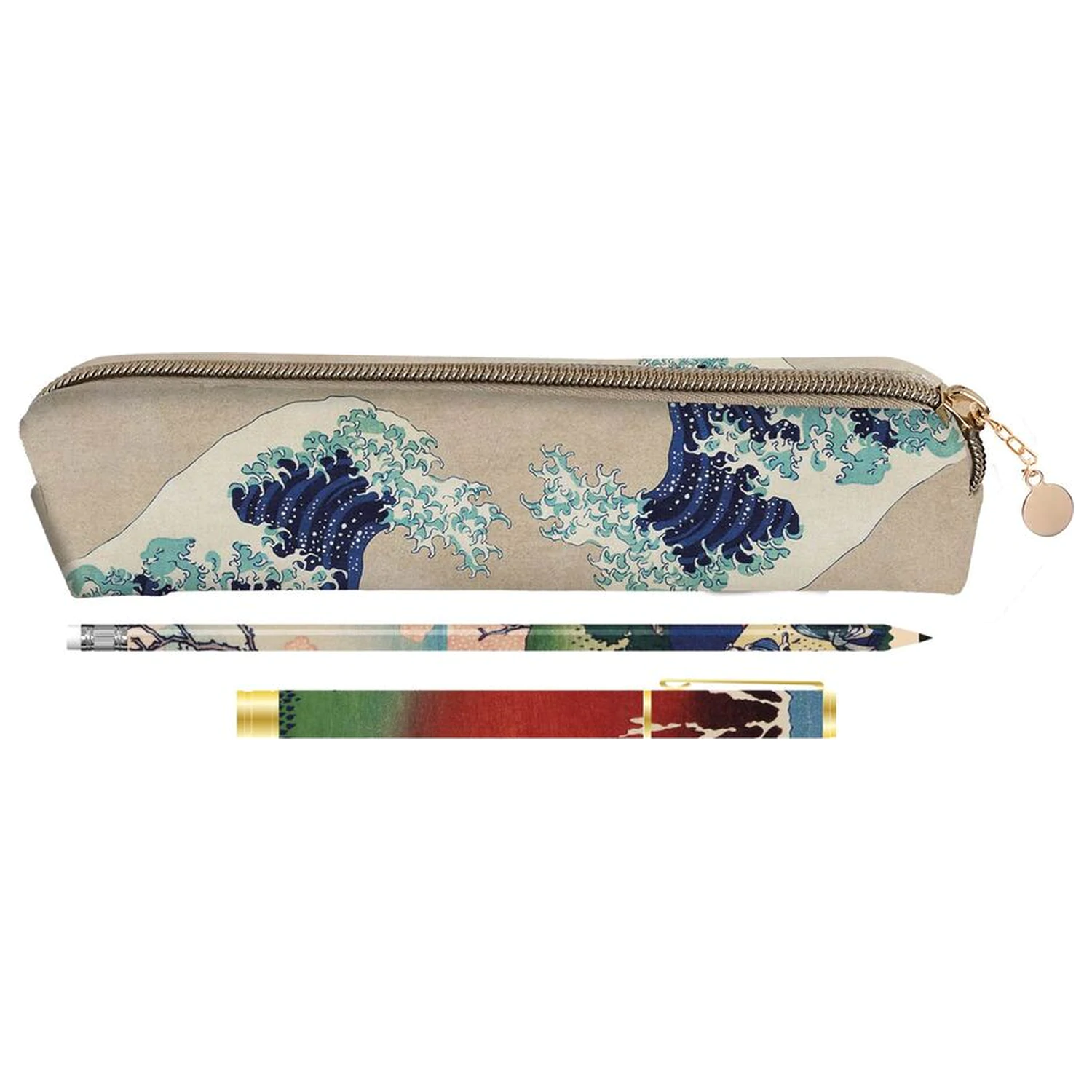 Sada penálu, pera a tužky The Great Wave of Kanagawa Hokusai fotografii produktu