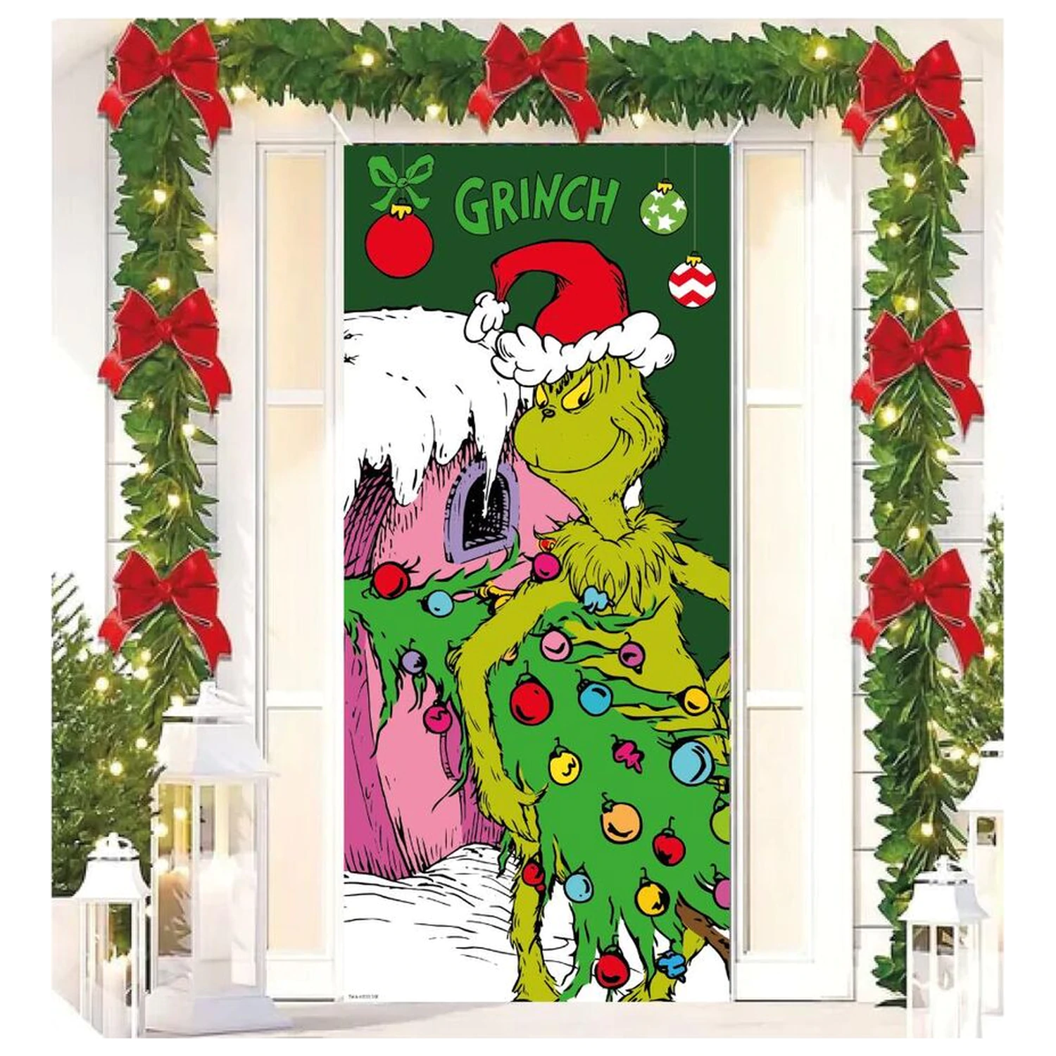 The Grinch dekorace na dveře fotografii produktu
