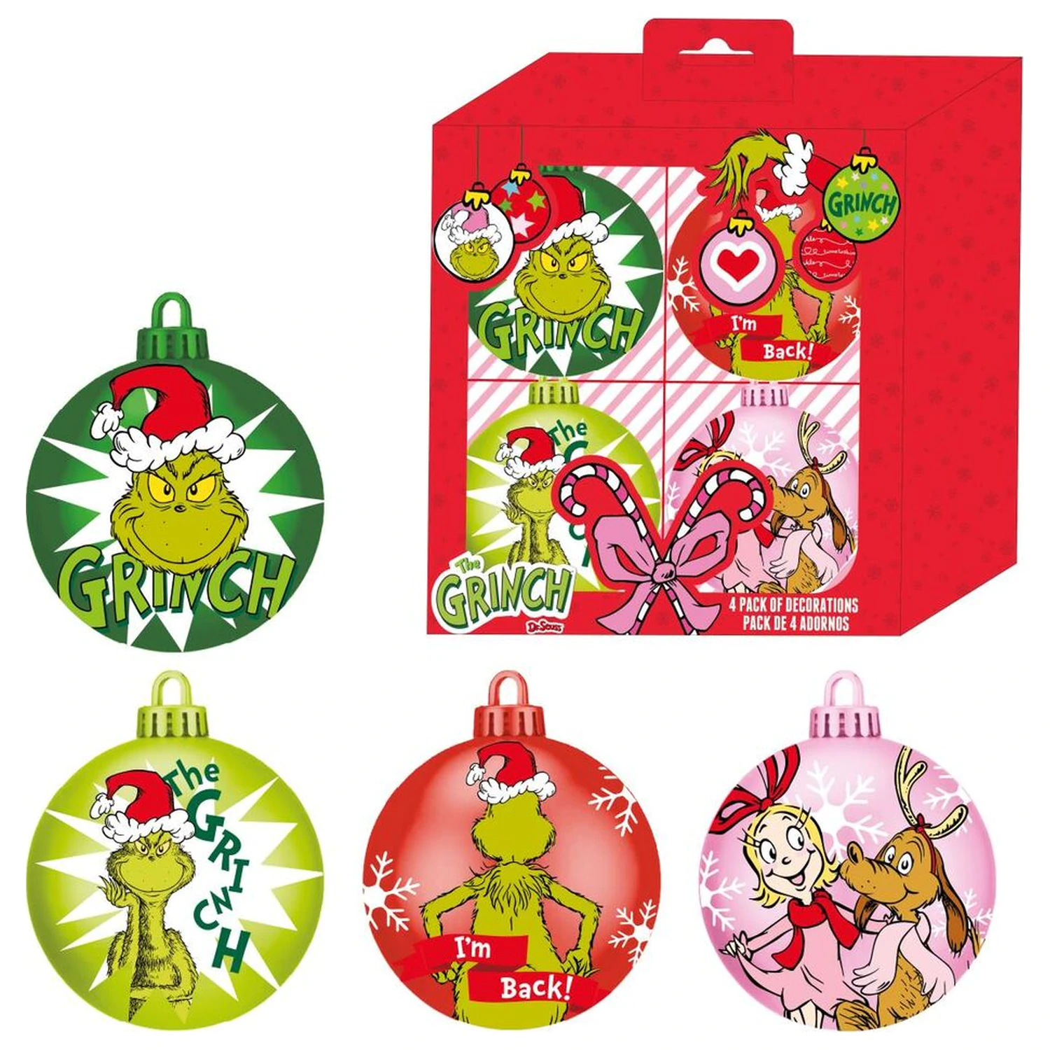 Sada vánočních koulí Grinch fotografii produktu