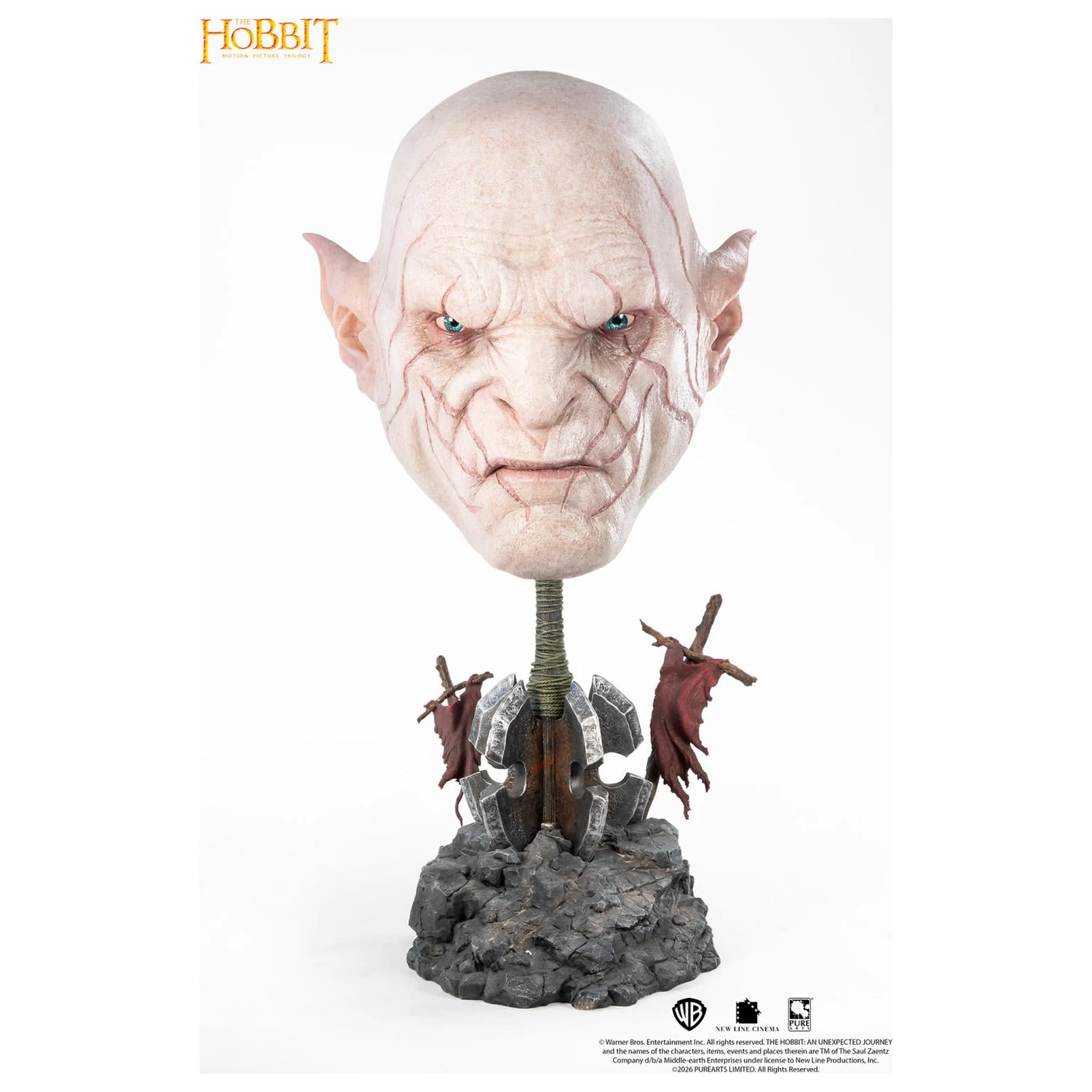 The Hobbit Art Maska Azog Replika 1/1 54 cm fotografii produktu