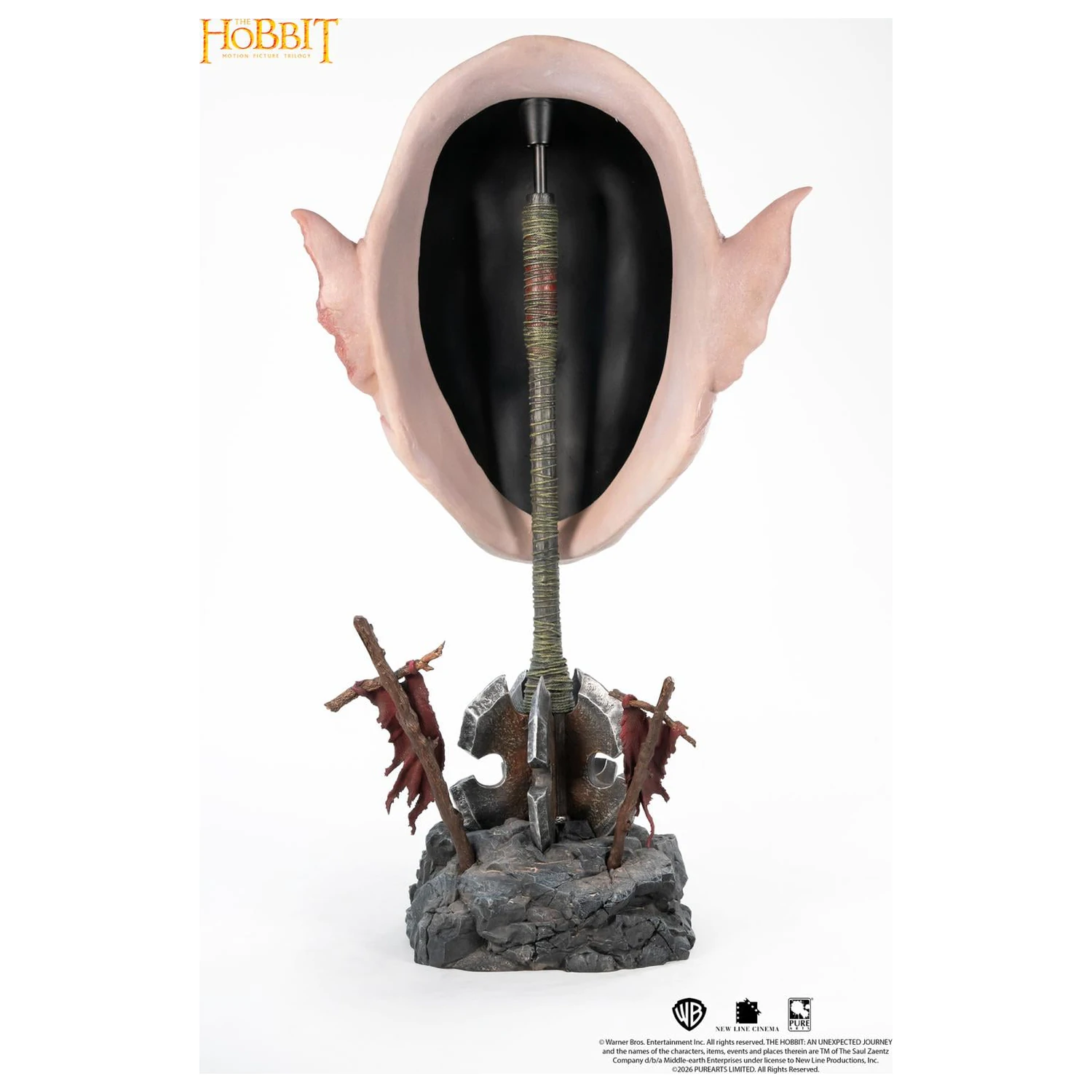 The Hobbit Art Maska Azog Replika 1/1 54 cm fotografii produktu