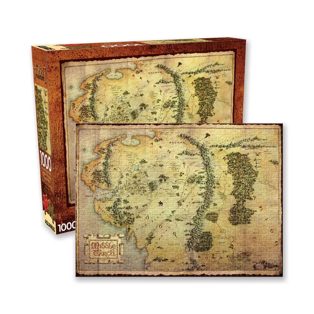 The Hobbit Jigsaw Puzzle Mapa (1000 dílků) fotografii produktu