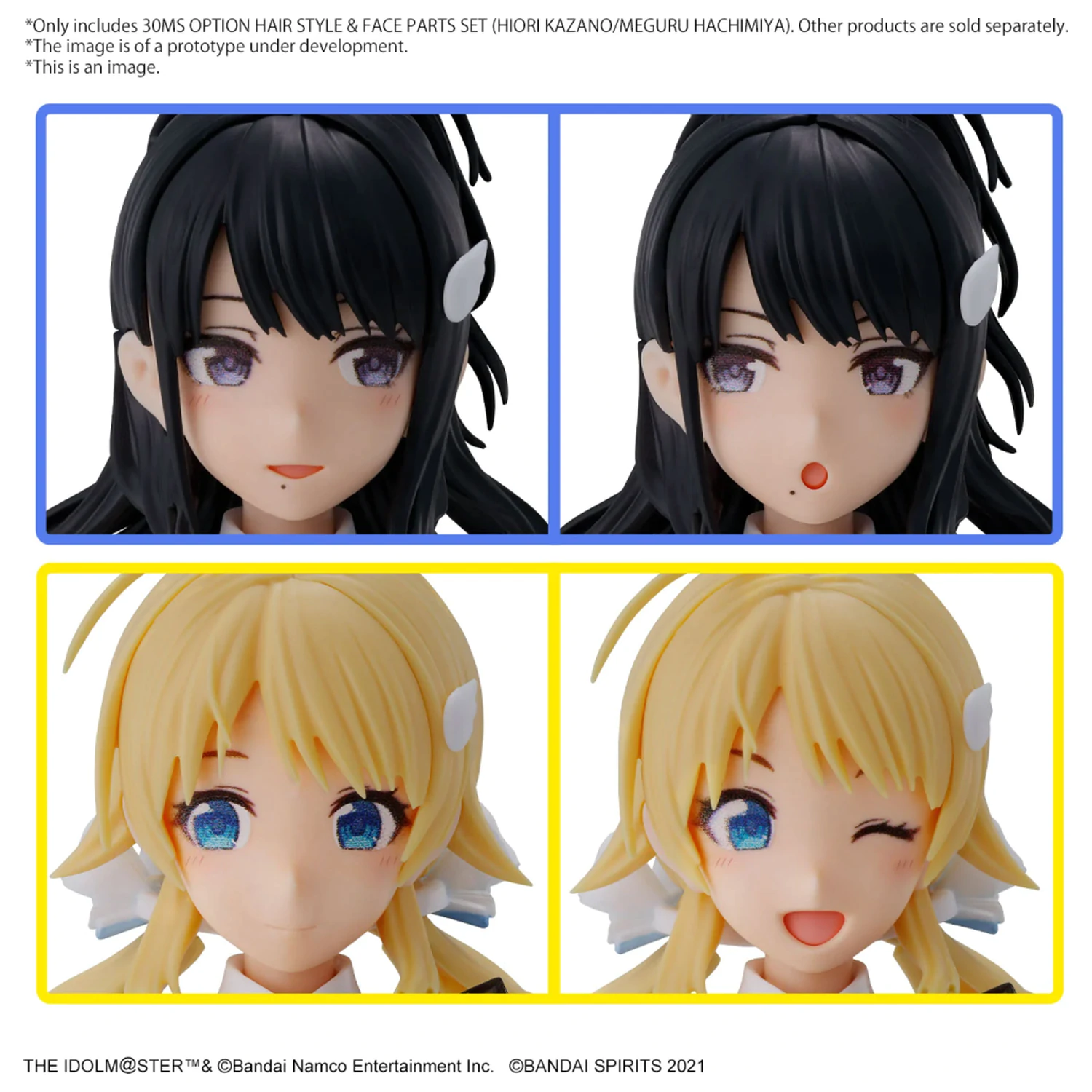 The Idolmaster 30MS Option Set Model stavebnice s vlasy a obličejovými díly fotografii produktu