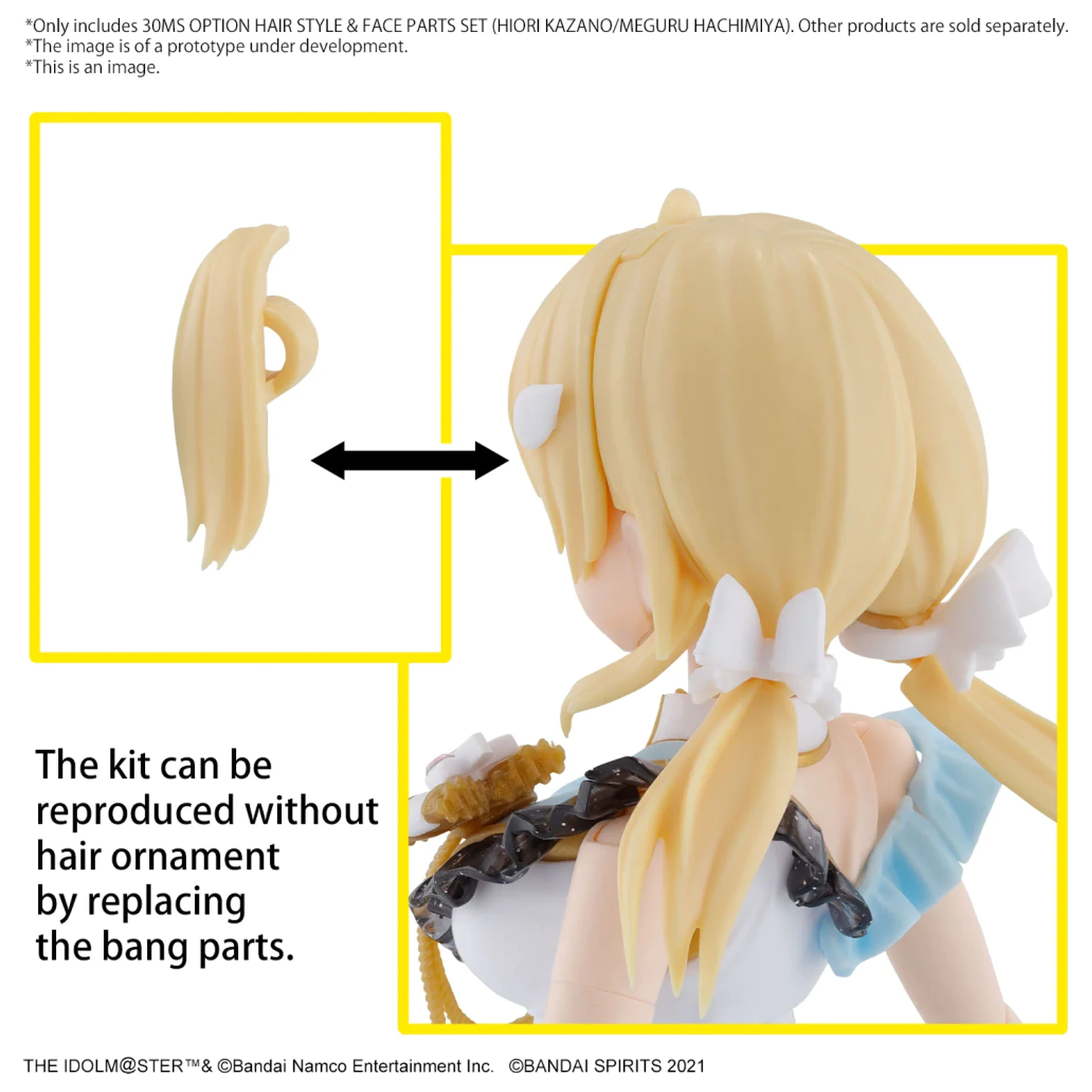 The Idolmaster 30MS Option Set Model stavebnice s vlasy a obličejovými díly fotografii produktu