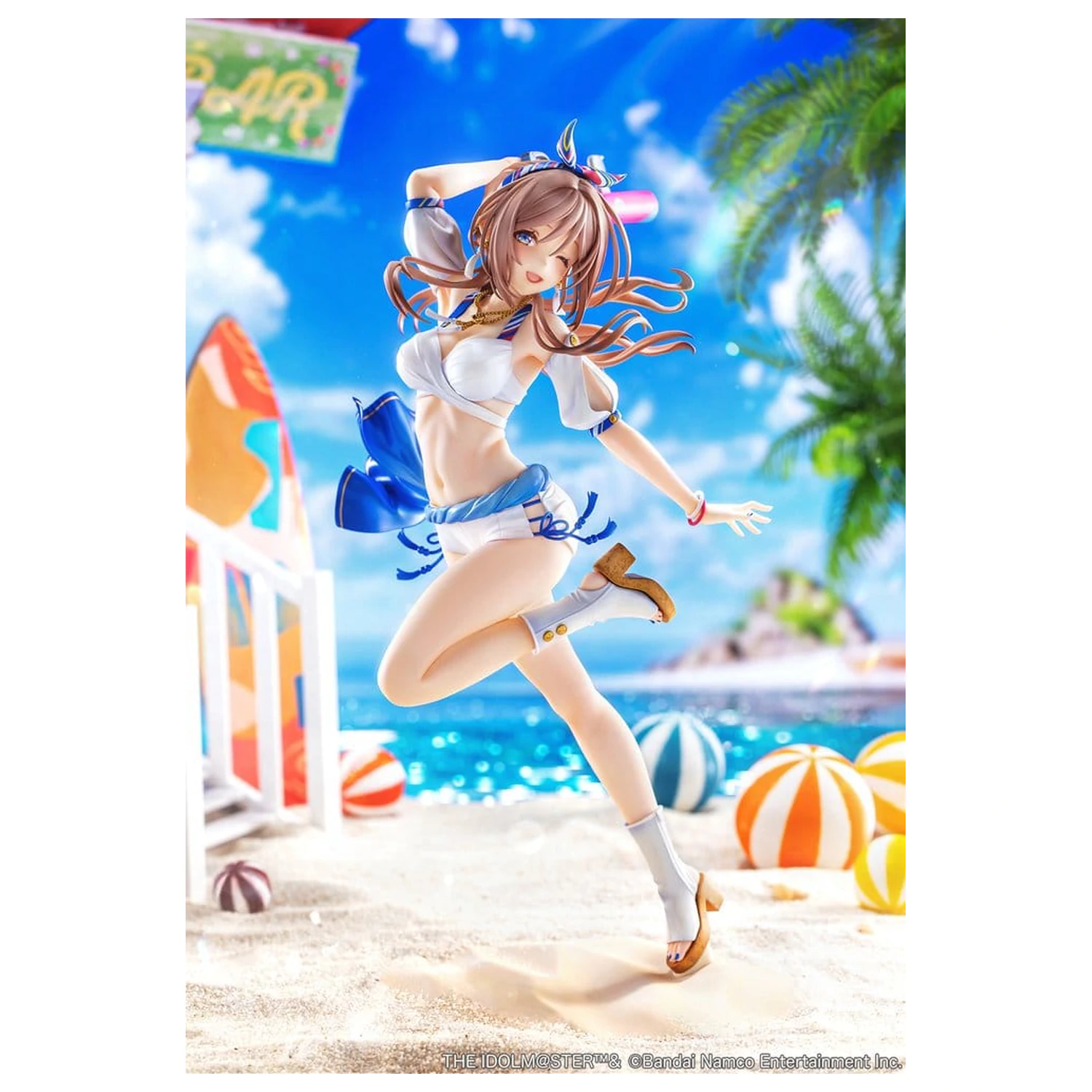 The Idolmaster Gakuen PVC figurka 1/7 Himesaki Rinami Kimi to Semi Blue Ver. With Bonus 27 cm fotografii produktu