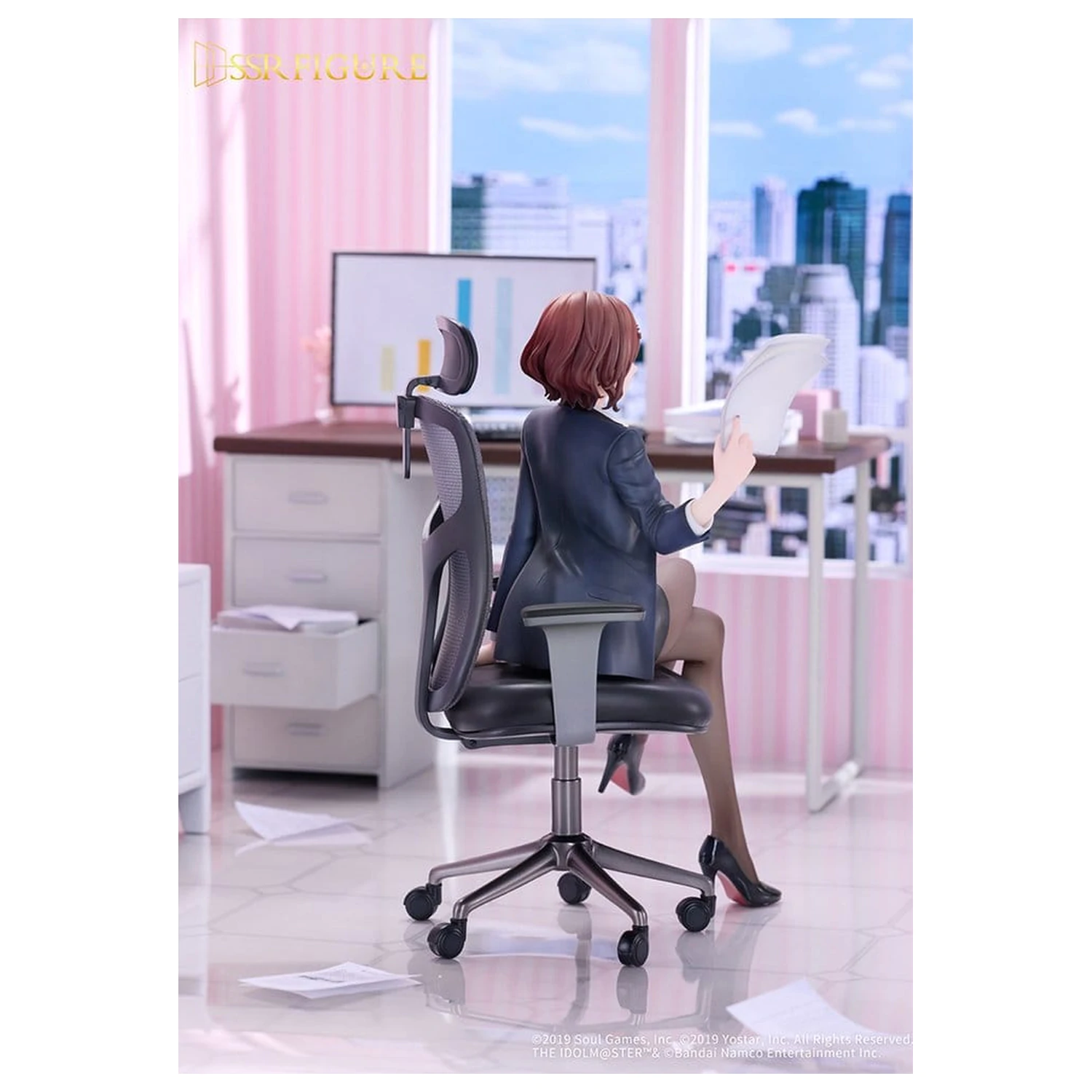The Idolmaster Shiny Colors x Mahjong Soul PVC figurka 1/7 Madoka Higuchi Effortless Work Ver. 21 cm fotografii produktu
