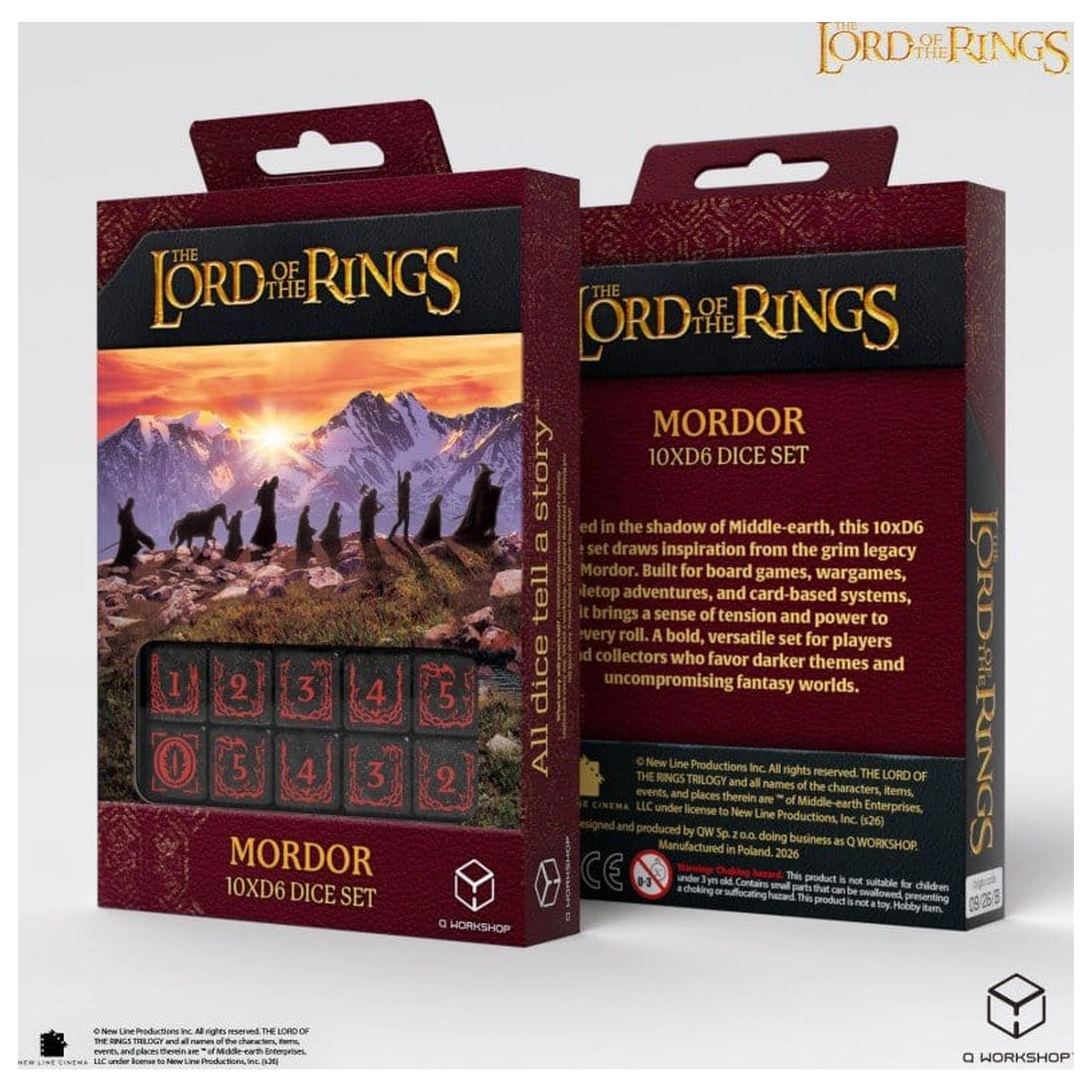 The Lord of the Rings: 10 D6 sada kostek Mordor fotografii produktu