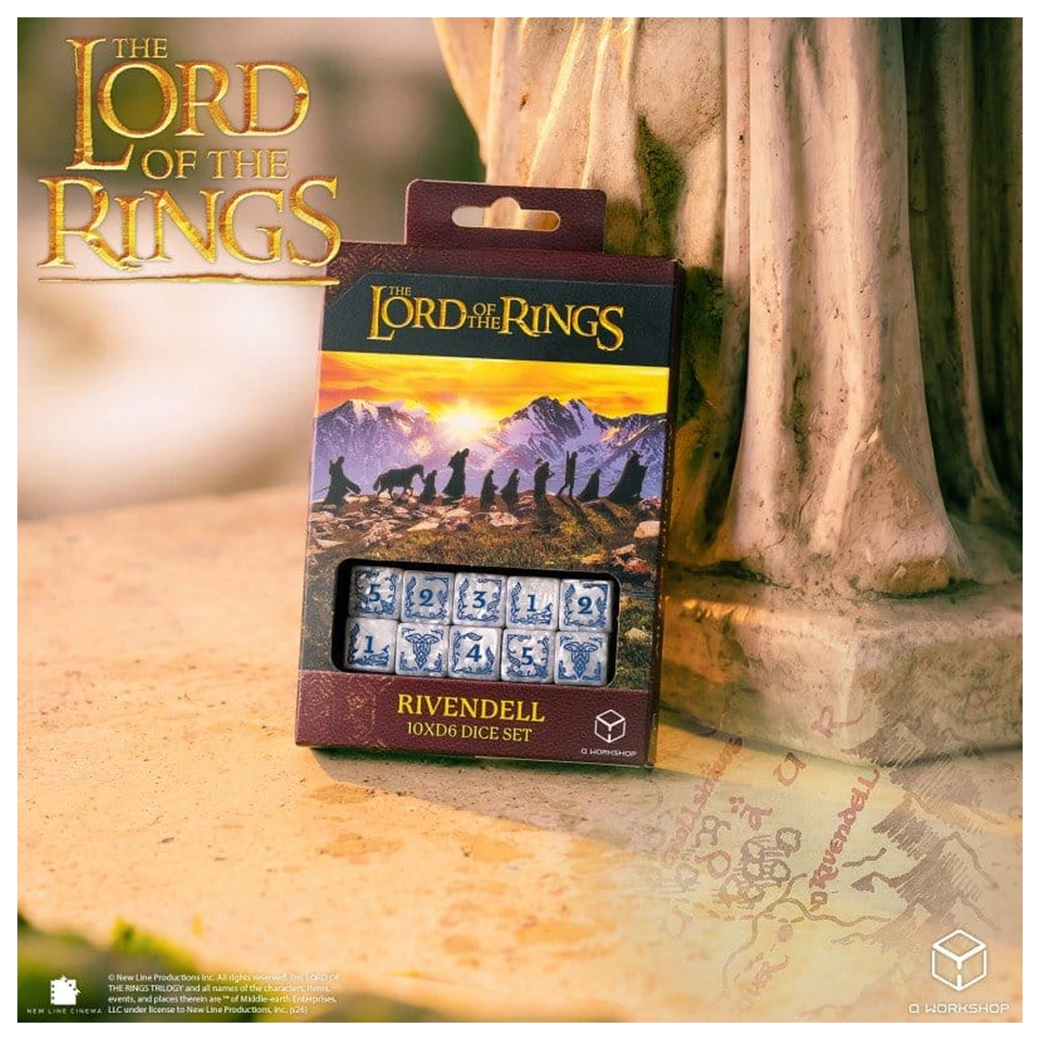 The Lord of the Rings: Sada 10 D6 kostek Rivendell (Stone) fotografii produktu
