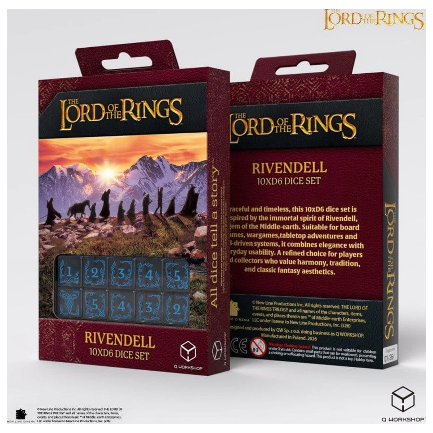 The Lord of the Rings: 10 D6 sada kostek Rivendell (Water) fotografii produktu