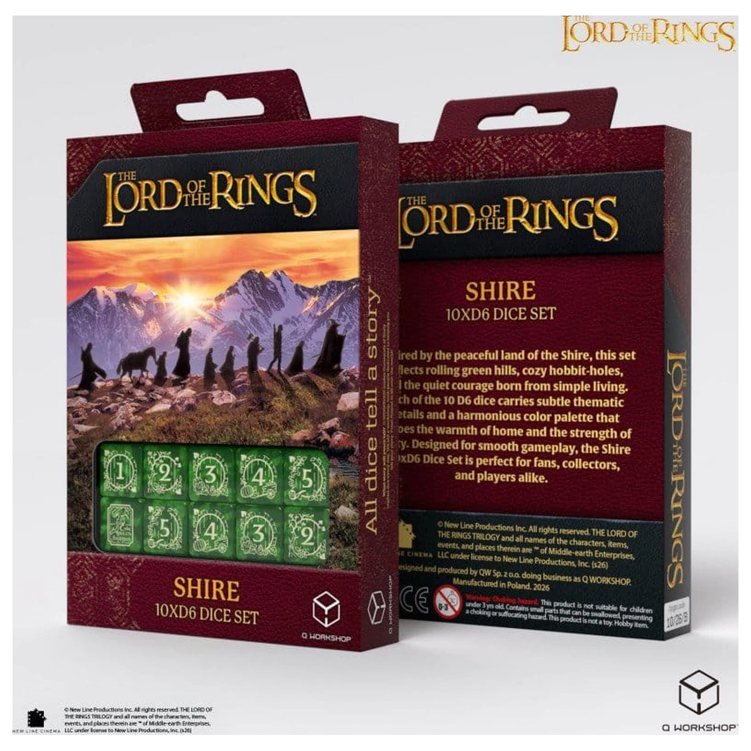 The Lord of the Rings: 10 D6 sada kostek Shire fotografii produktu