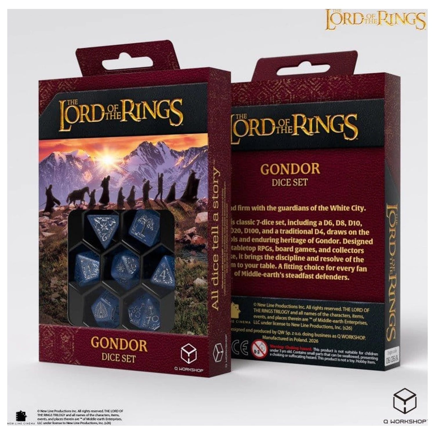 The Lord of the Rings Sada 7 Gondorských kostek fotografii produktu