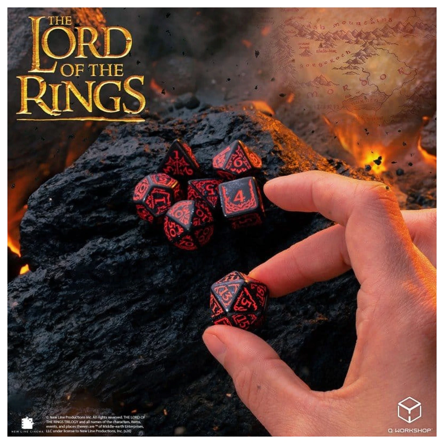 The Lord of the Rings Sada 7 kostek Mordor fotografii produktu