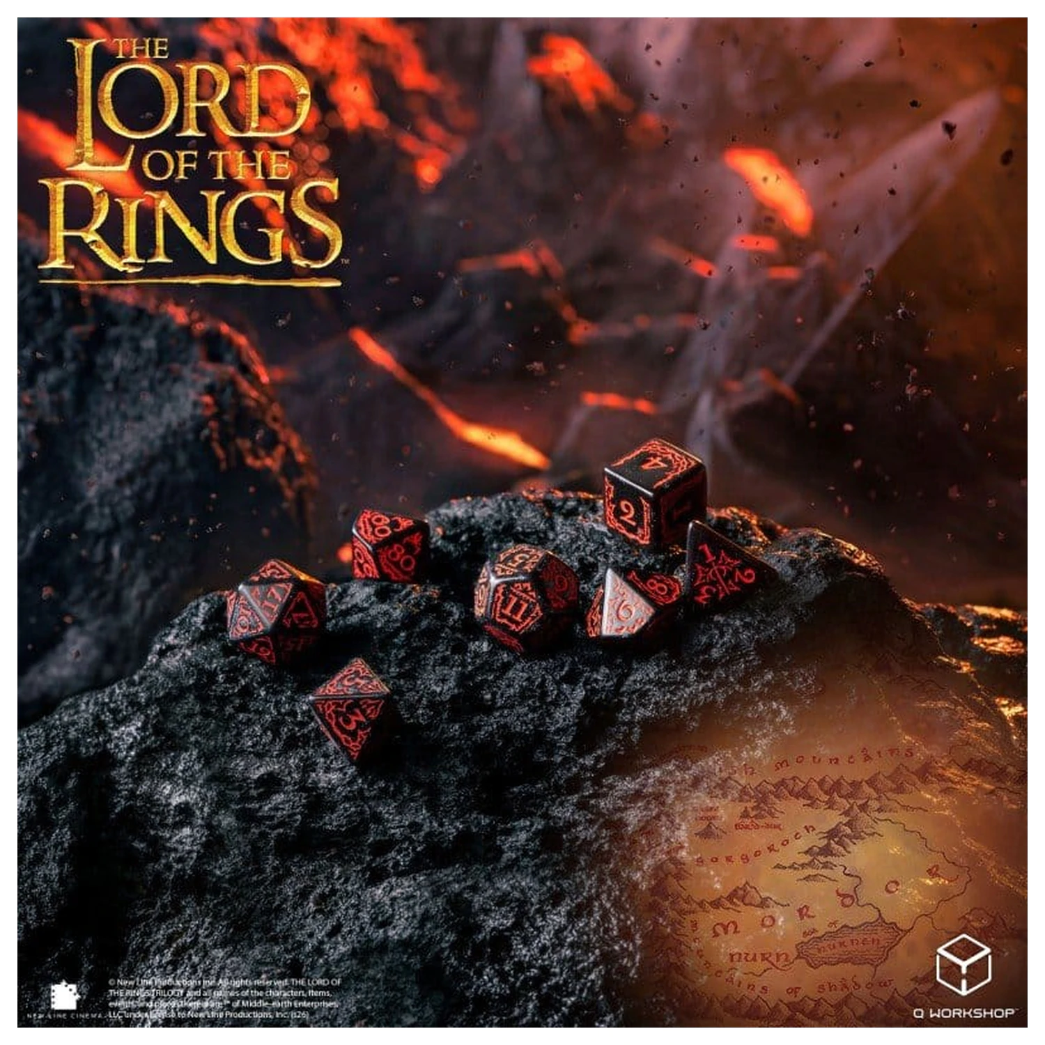 The Lord of the Rings Sada 7 kostek Mordor fotografii produktu