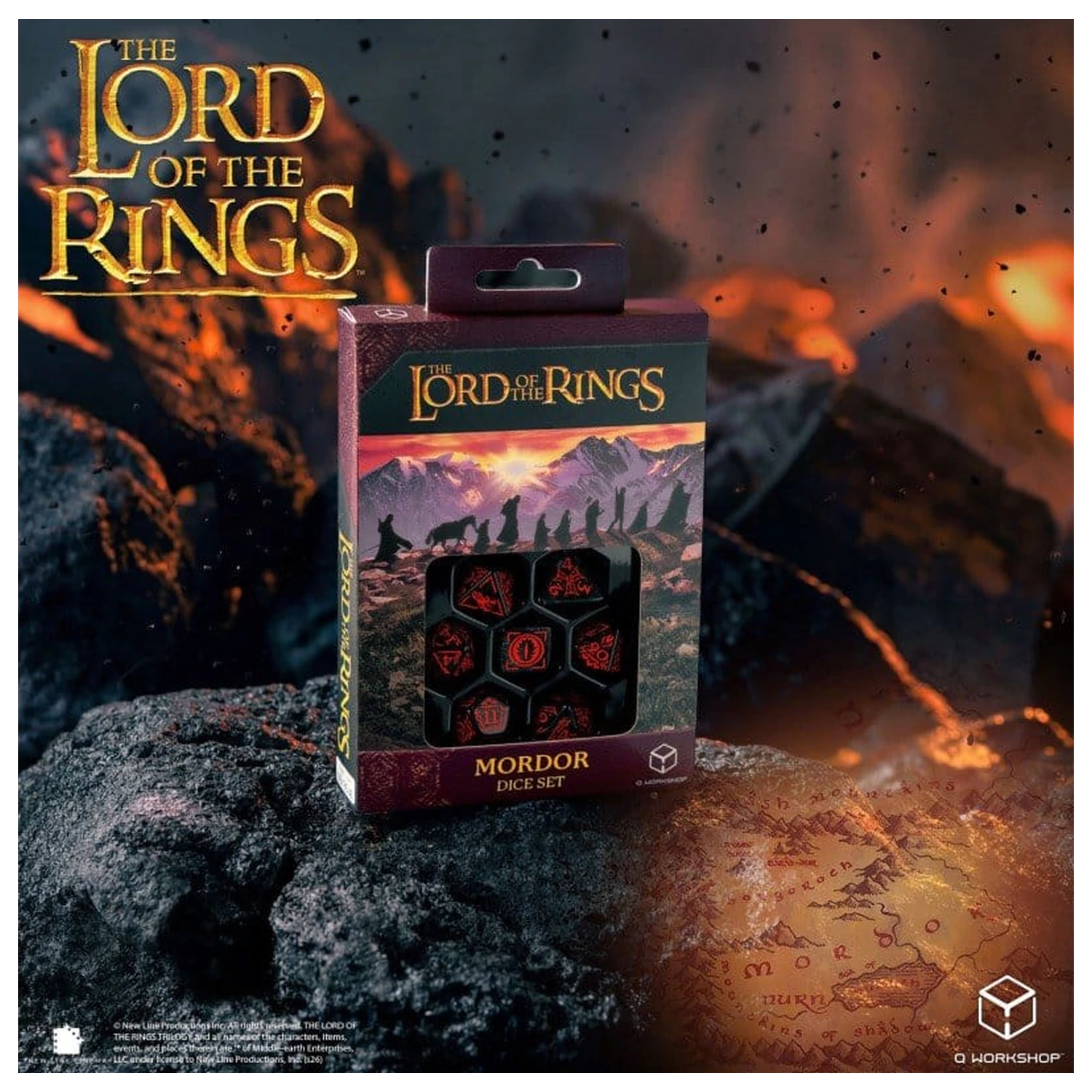 The Lord of the Rings Sada 7 kostek Mordor fotografii produktu