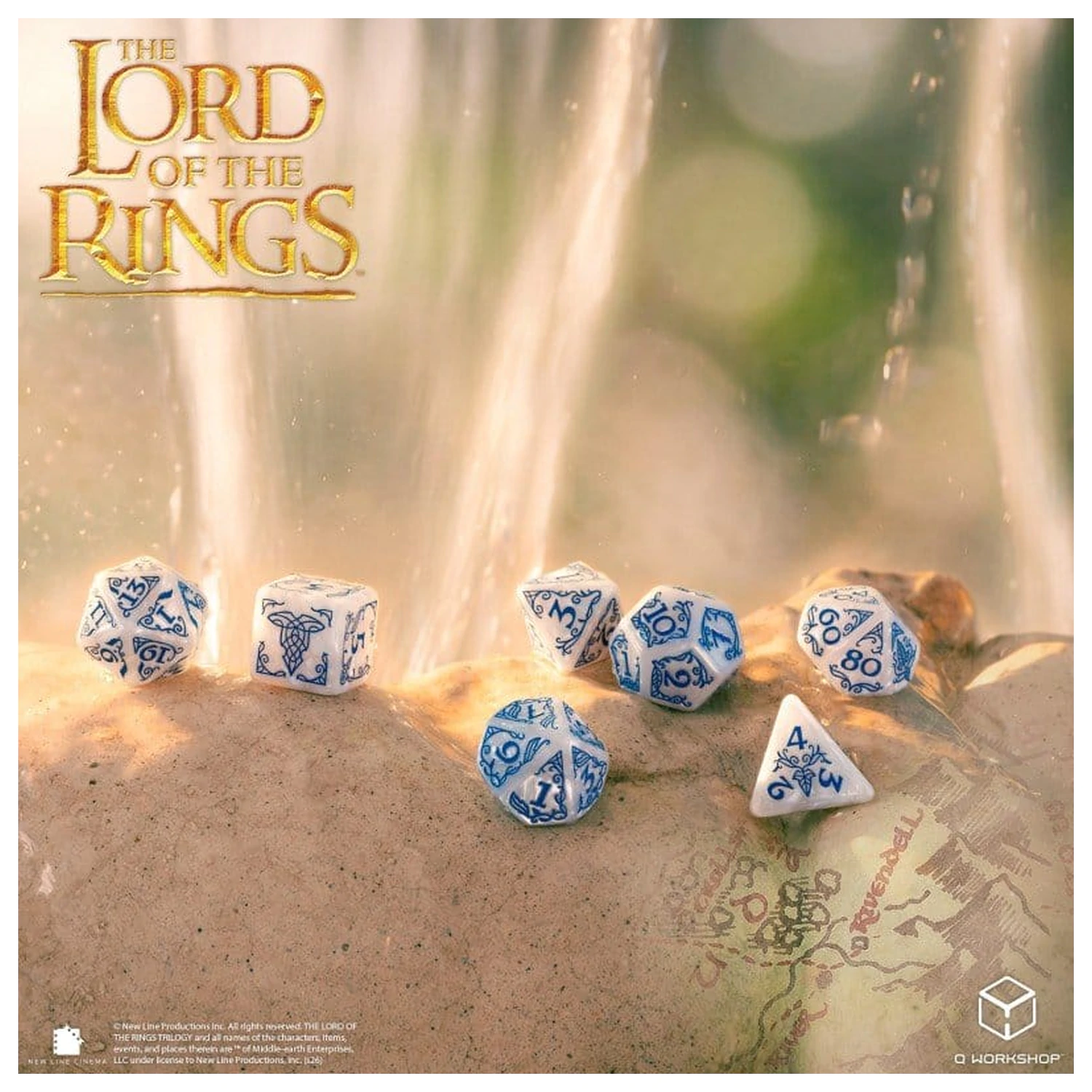 The Lord of the Rings Sada 7 kostek Rivendell (Stone) fotografii produktu
