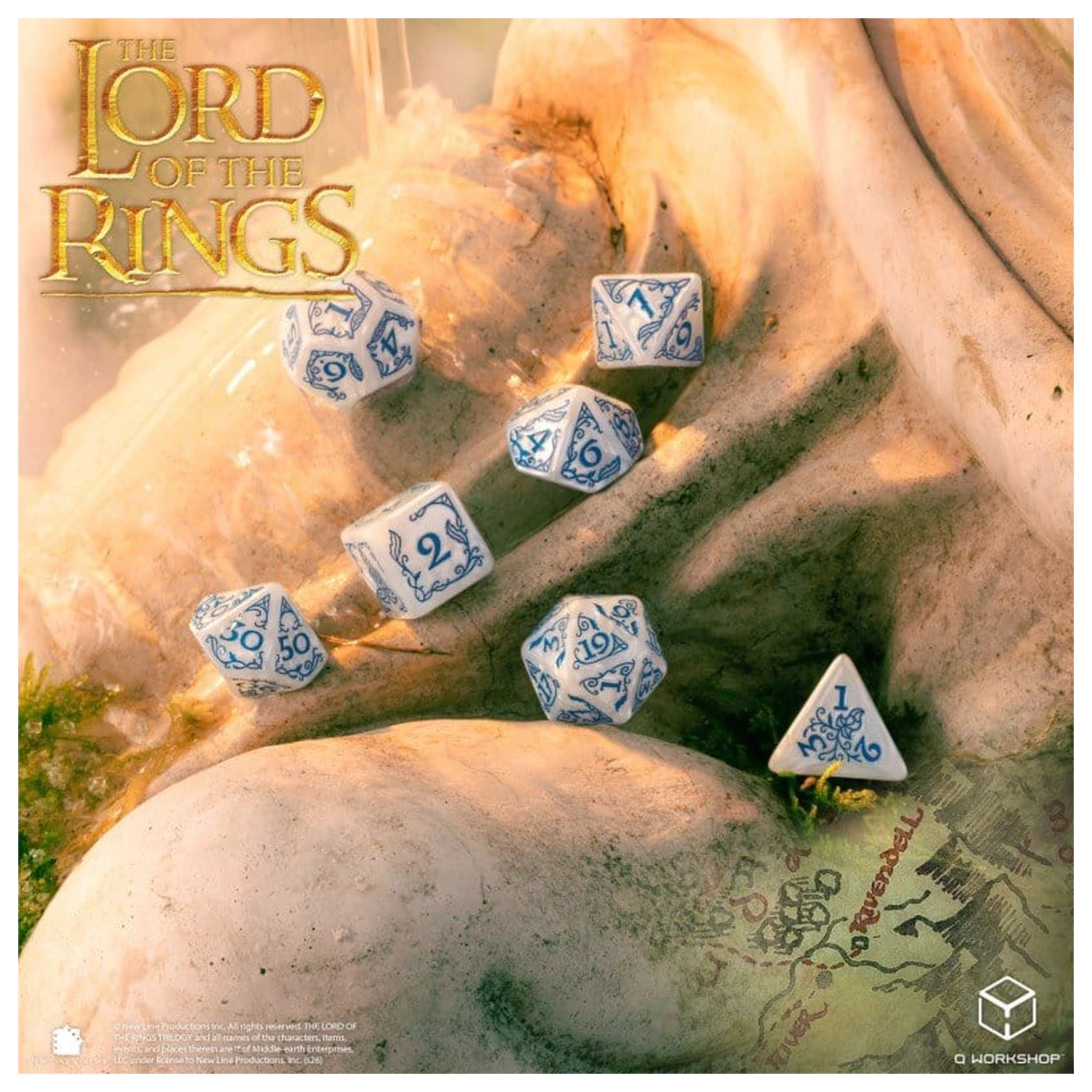 The Lord of the Rings Sada 7 kostek Rivendell (Stone) fotografii produktu