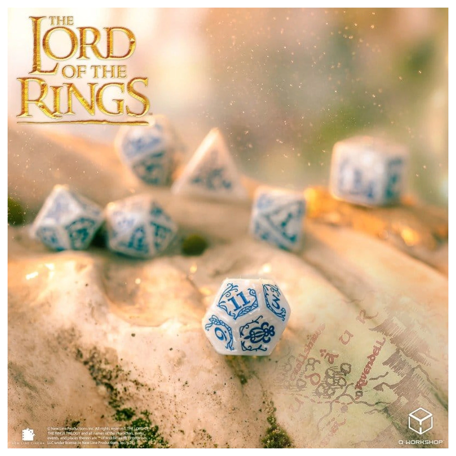 The Lord of the Rings Sada 7 kostek Rivendell (Stone) fotografii produktu