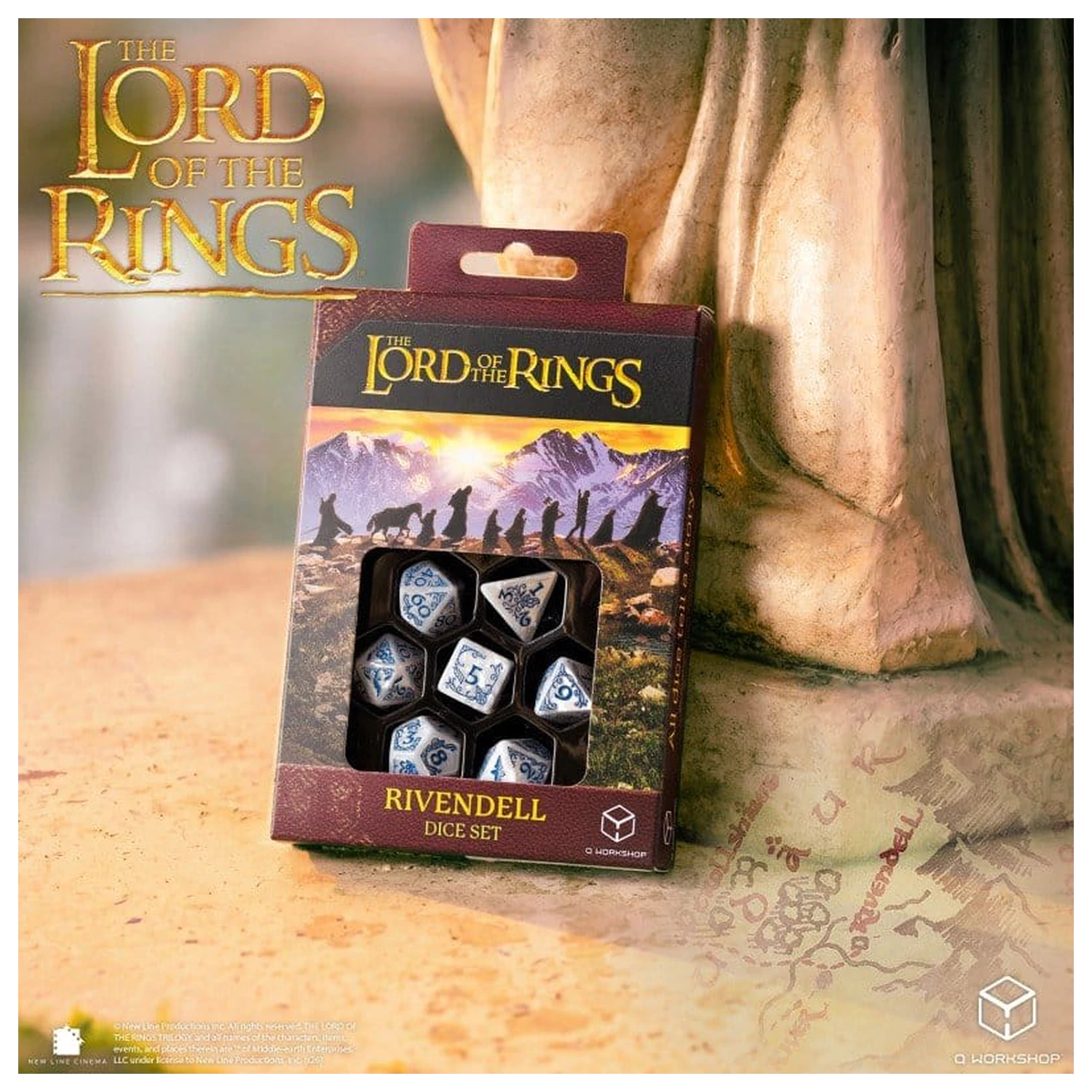 The Lord of the Rings Sada 7 kostek Rivendell (Stone) fotografii produktu