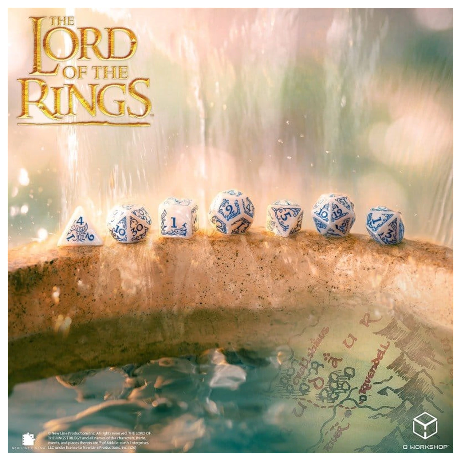 The Lord of the Rings Sada 7 kostek Rivendell (Stone) fotografii produktu