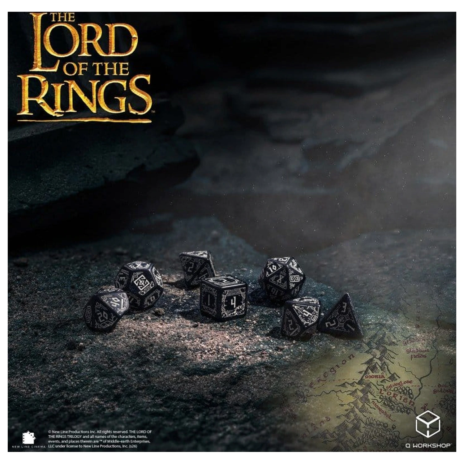 The Lord of the Rings Sada 7 kostek Moria (Svítící ve tmě) fotografii produktu