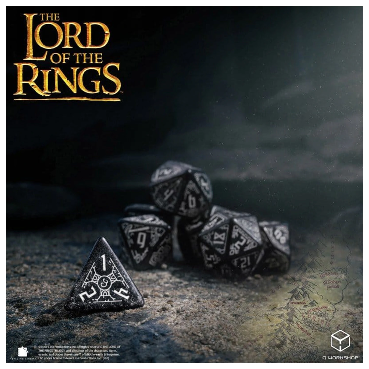 The Lord of the Rings Sada 7 kostek Moria (Svítící ve tmě) fotografii produktu