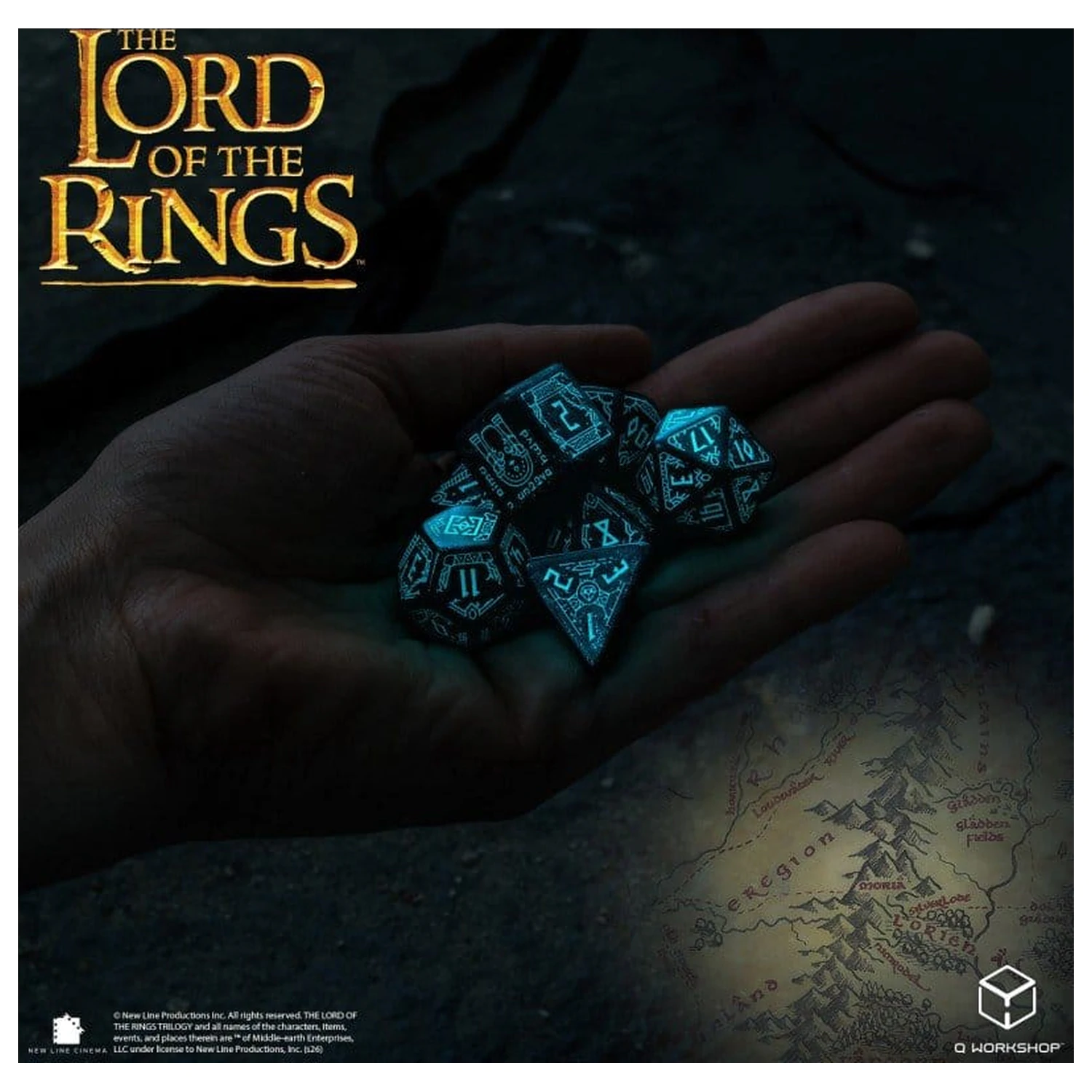 The Lord of the Rings Sada 7 kostek Moria (Svítící ve tmě) fotografii produktu