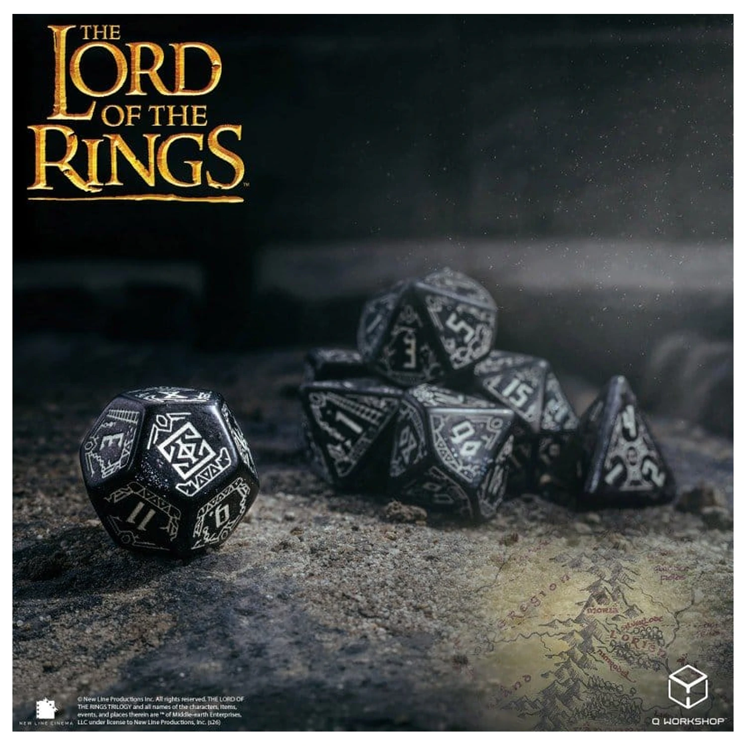 The Lord of the Rings Sada 7 kostek Moria (Svítící ve tmě) fotografii produktu