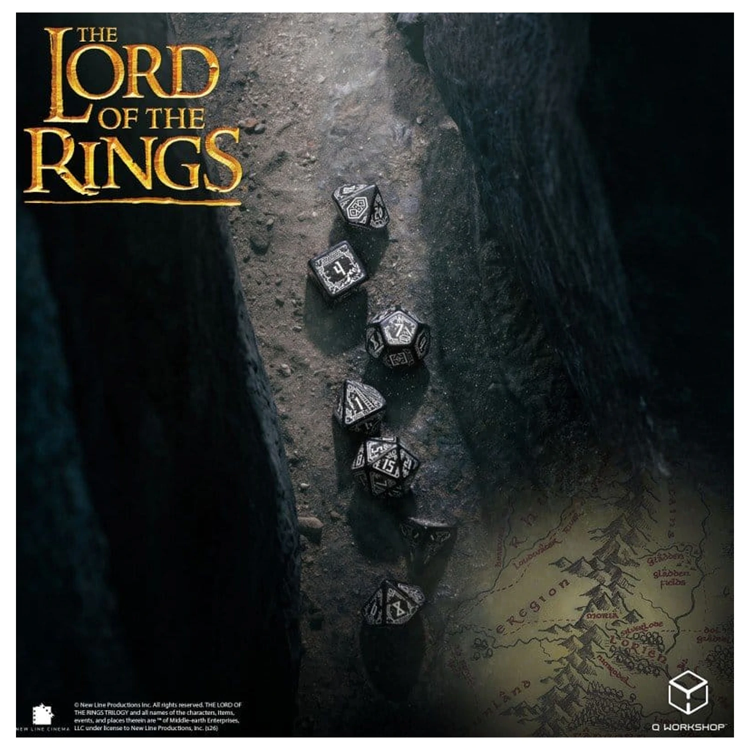 The Lord of the Rings Sada 7 kostek Moria (Svítící ve tmě) fotografii produktu