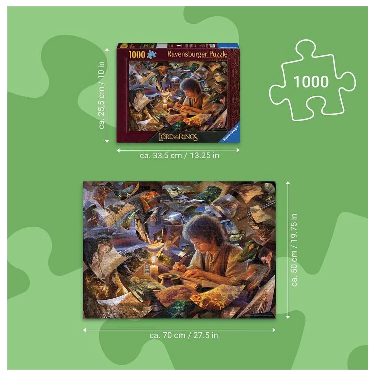 The Lord of the Rings Jigsaw Puzzle Frodo's Journey (1000 dílků) fotografii produktu