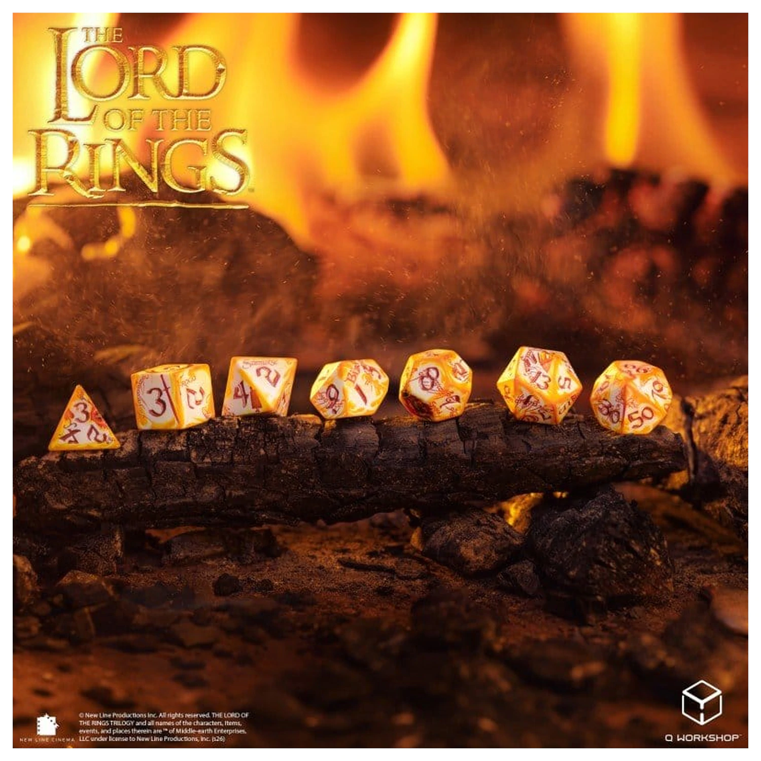 The Lord of the Rings Full Art Sada kostek 7 Ring-bearers (Whitefire Radiance) fotografii produktu