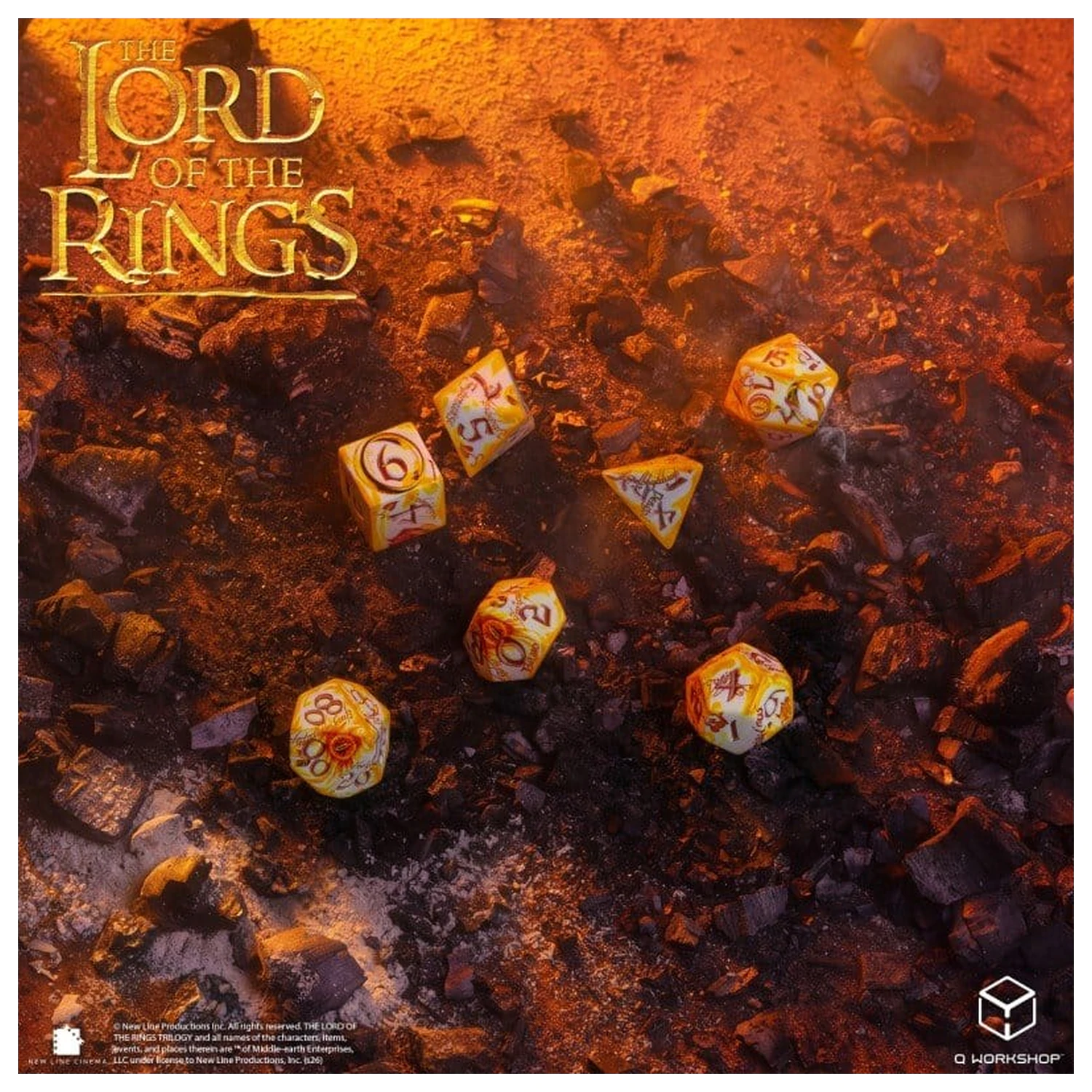 The Lord of the Rings Full Art Sada kostek 7 Ring-bearers (Whitefire Radiance) fotografii produktu