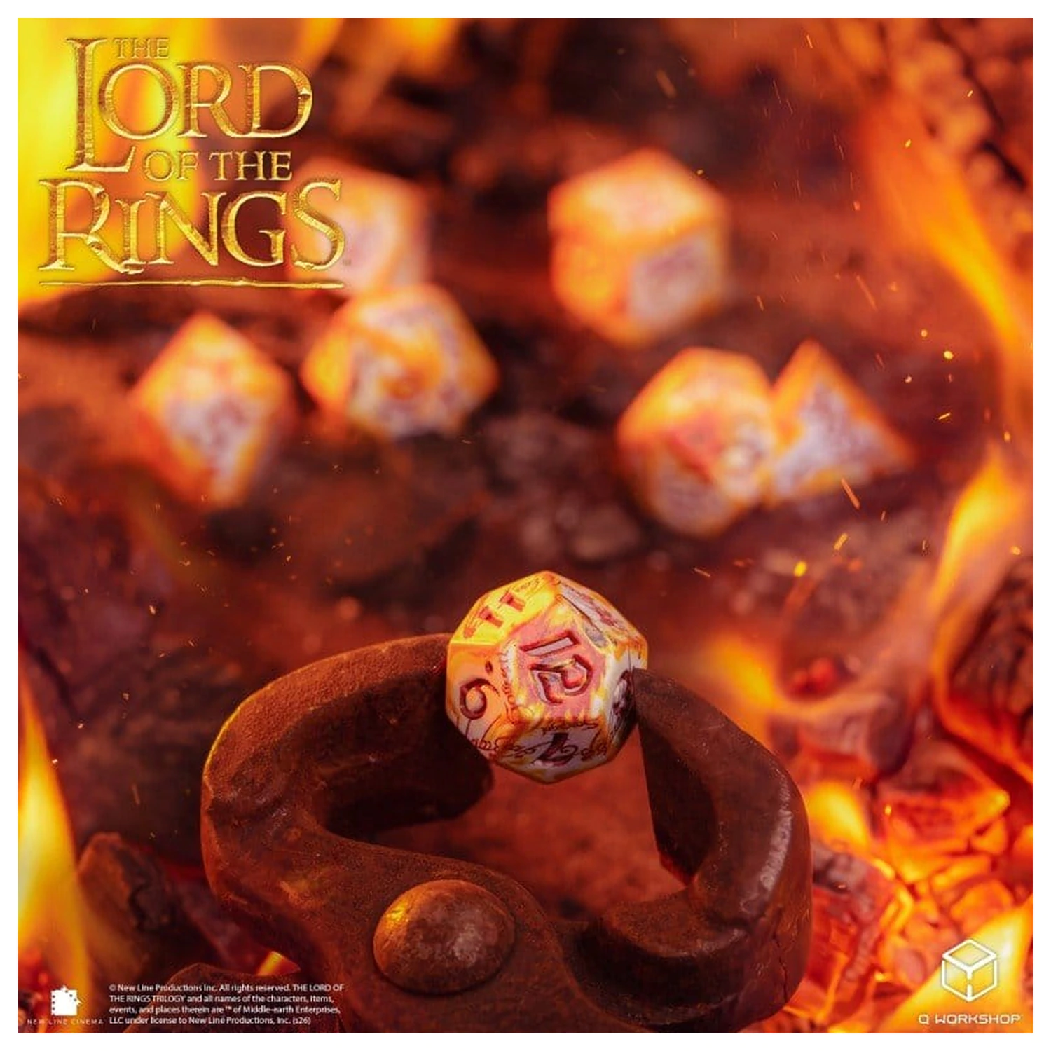 The Lord of the Rings Full Art Sada kostek 7 Ring-bearers (Whitefire Radiance) fotografii produktu