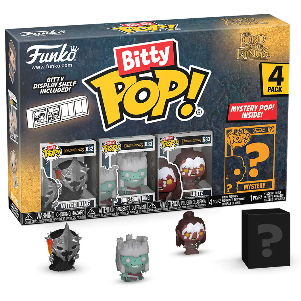 Blister 4 figurky Bitty Funko POP The Lord of the Rings Witch King fotografii produktu