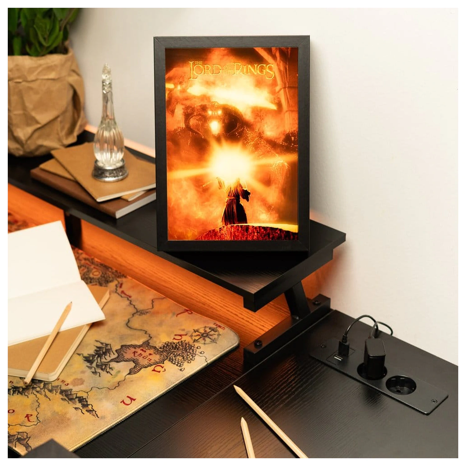 The Lord of the Rings zarámovaný LED panel 28 x 20 cm fotografii produktu