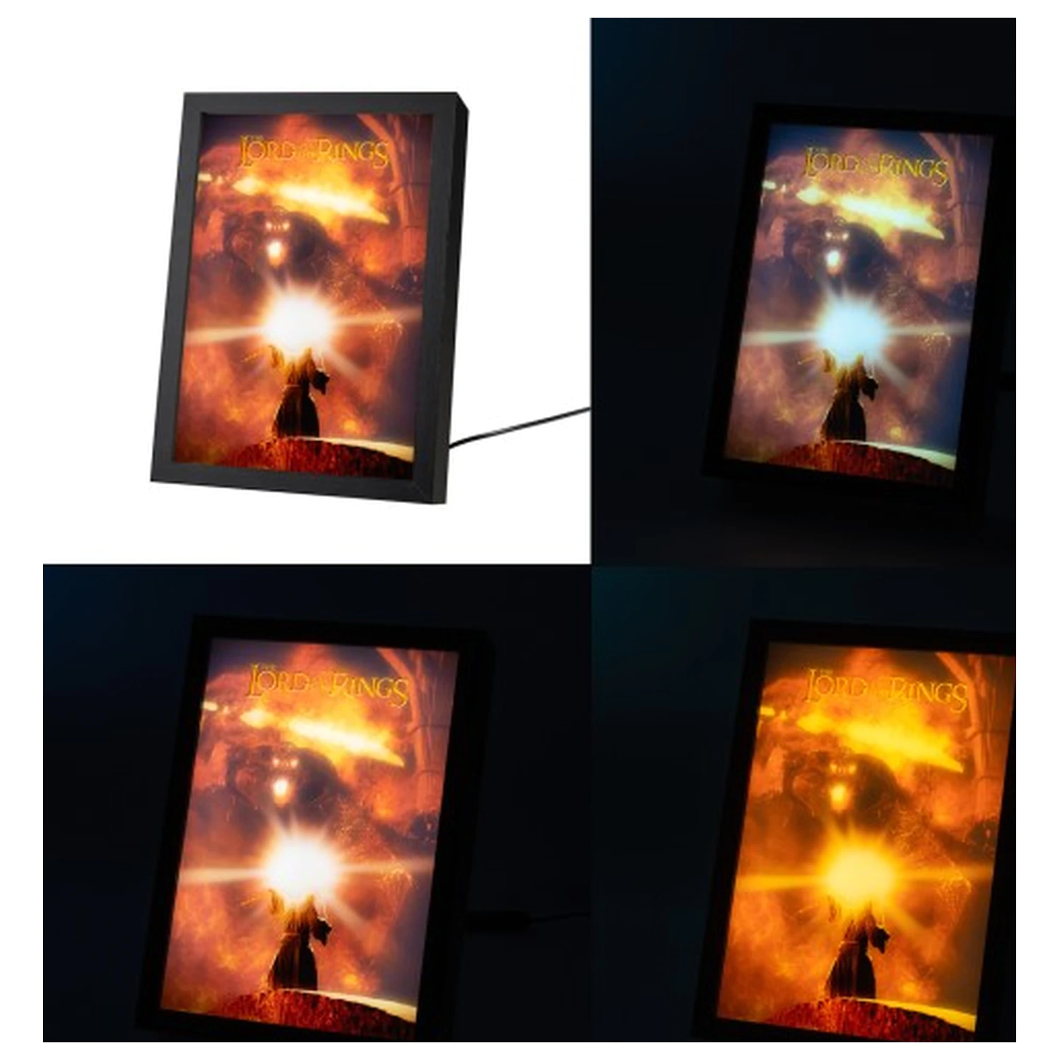 The Lord of the Rings zarámovaný LED panel 28 x 20 cm fotografii produktu