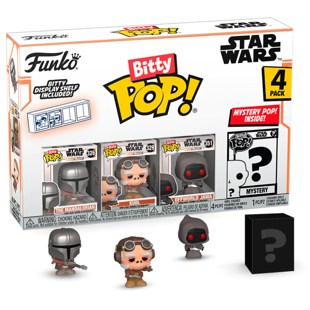 Blister 4 figurky Bitty POP Star Wars Mandalorian - Mandalorian fotografii produktu